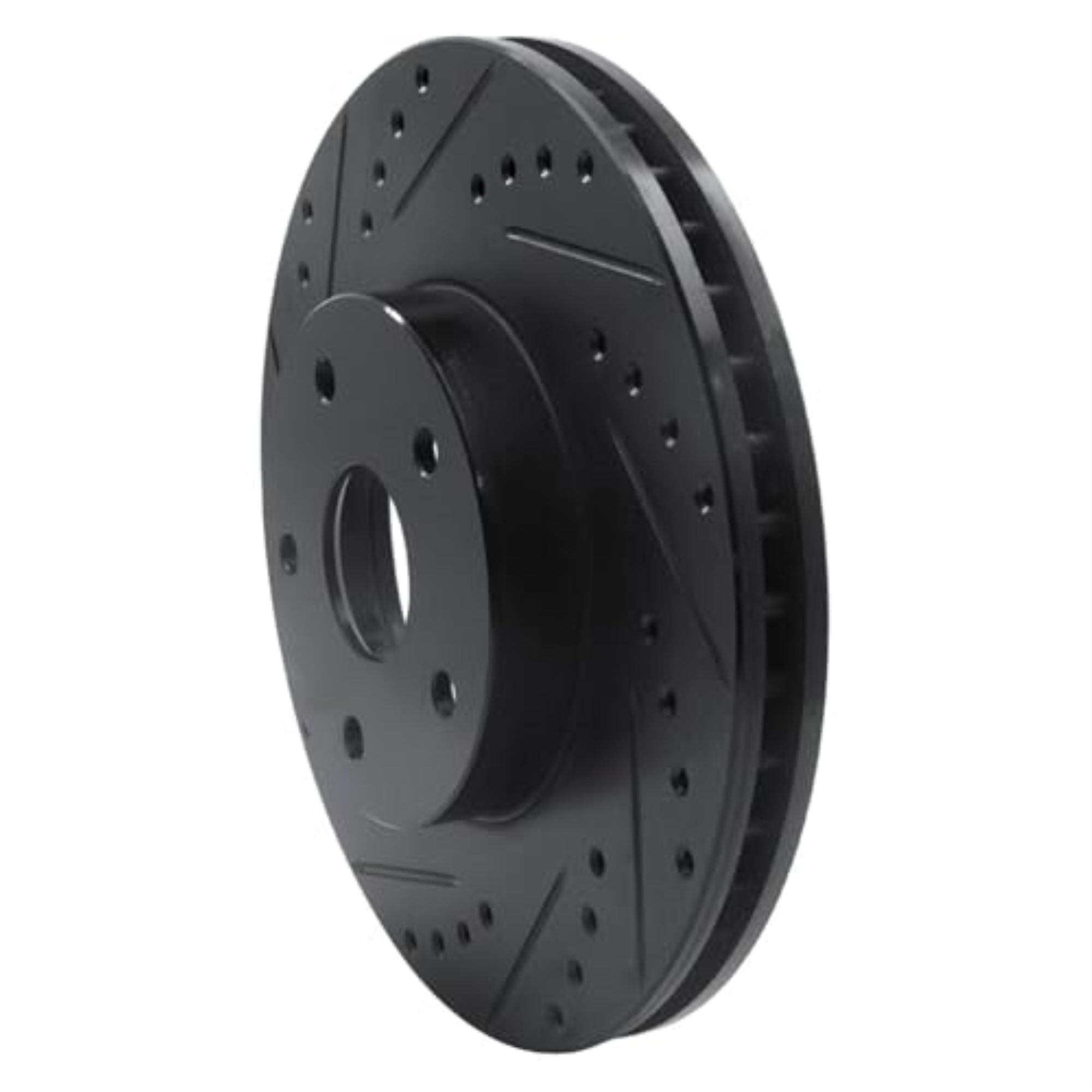 R1 Concepts Brake Rotor Drilled And Slotted Black Ecb-13011L