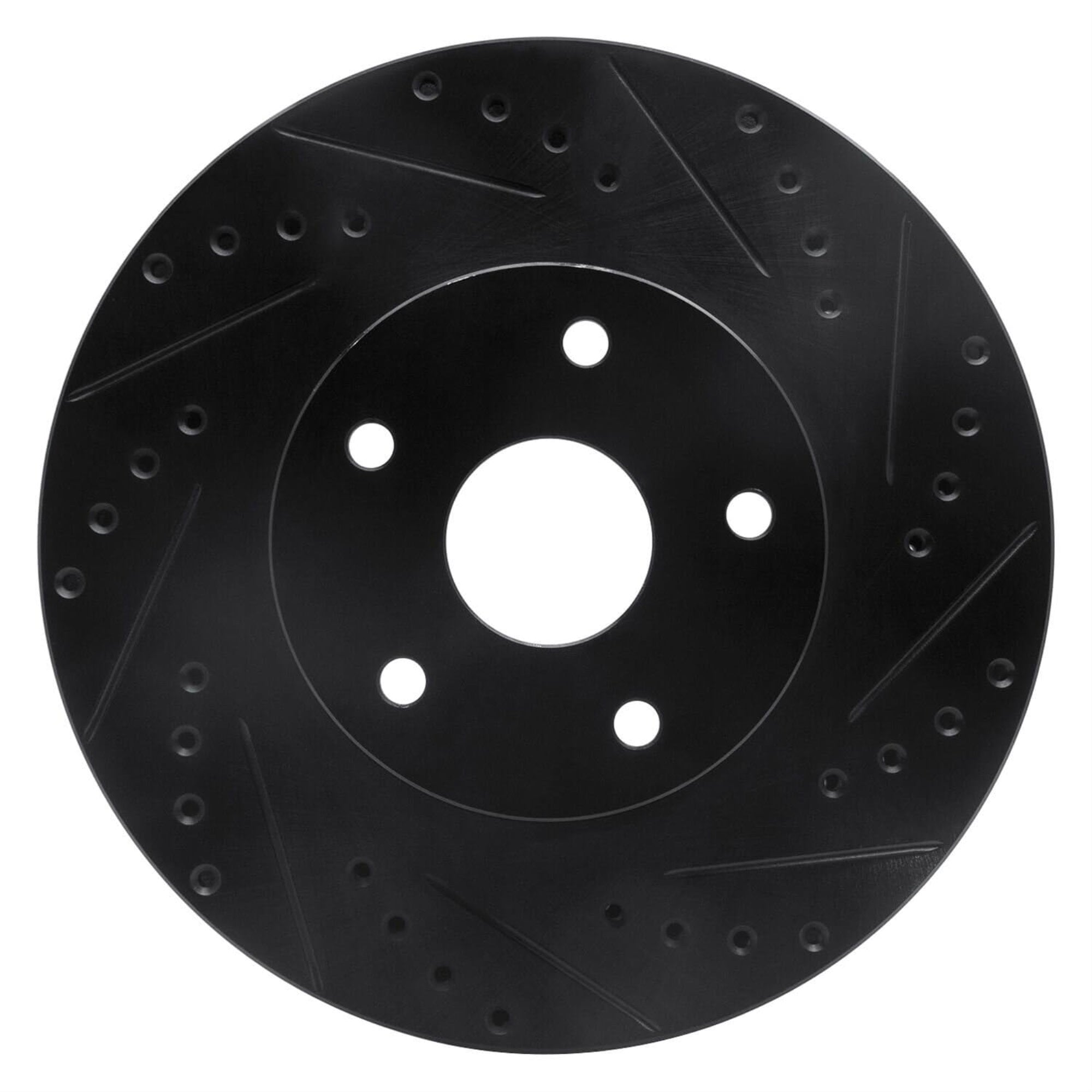 R1 Concepts Brake Rotor Drilled And Slotted Black Ecb-13011R