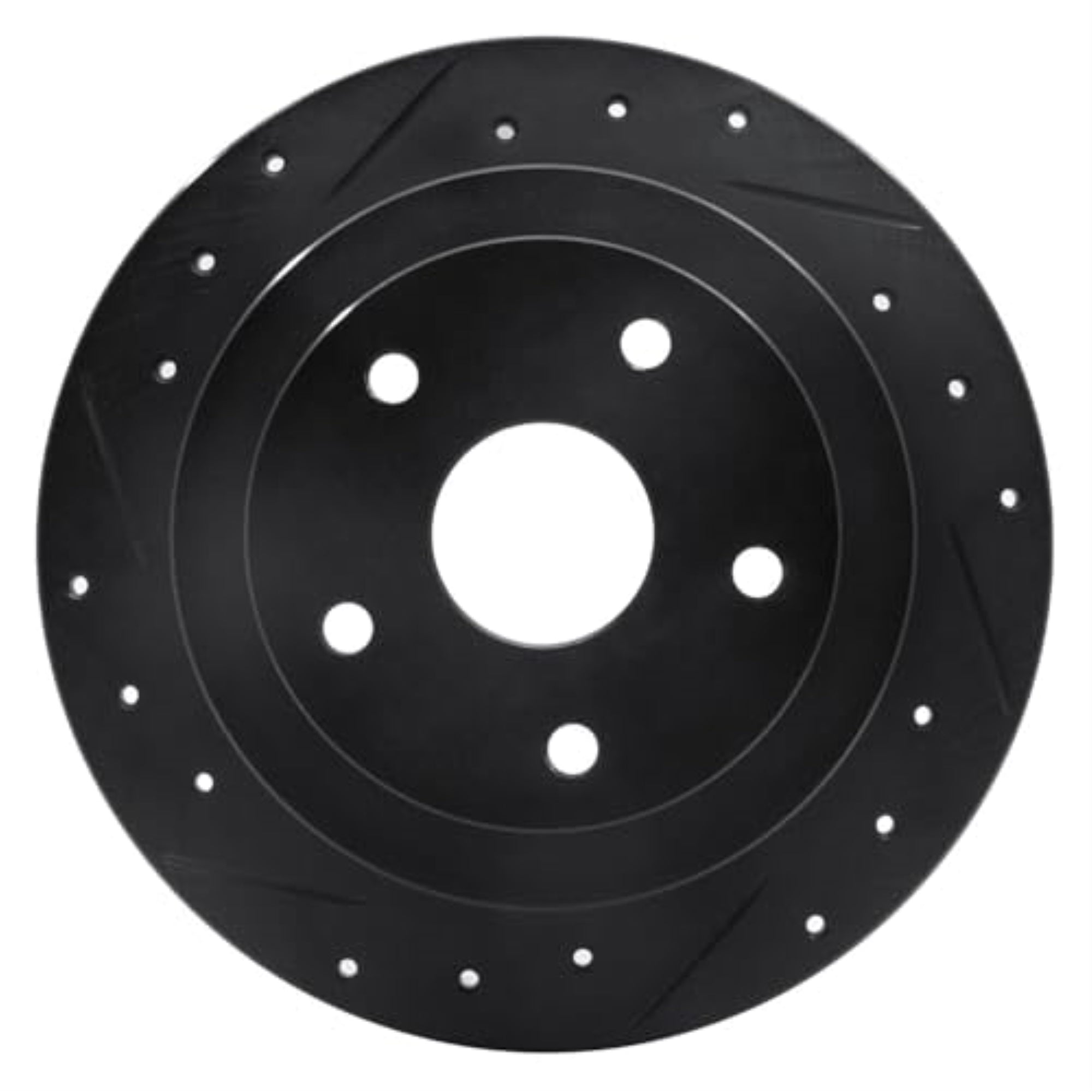 R1 Concepts Brake Rotor Drilled And Slotted Black Ecb-13012L