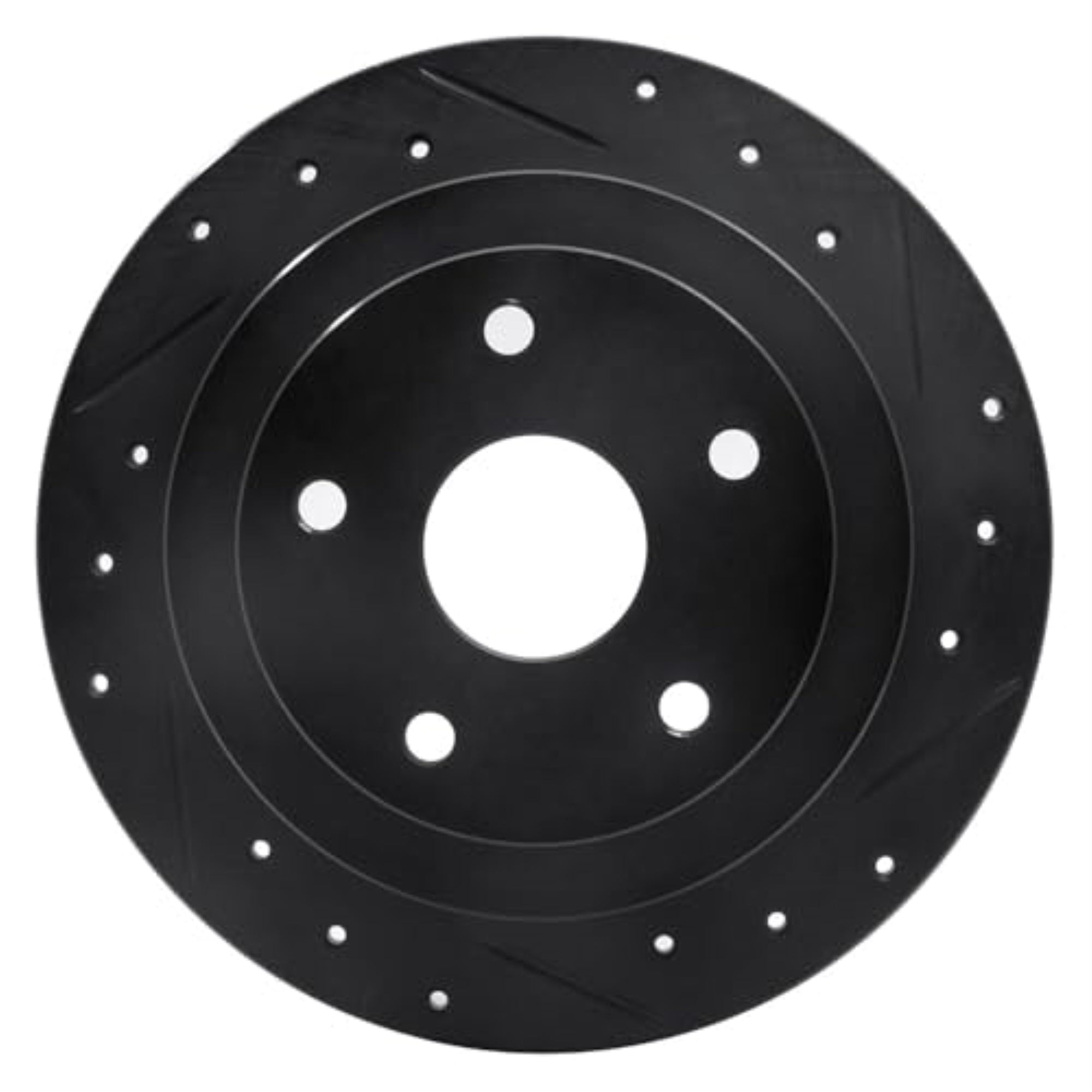 R1 Concepts Brake Rotor Drilled And Slotted Black Ecb-13012R