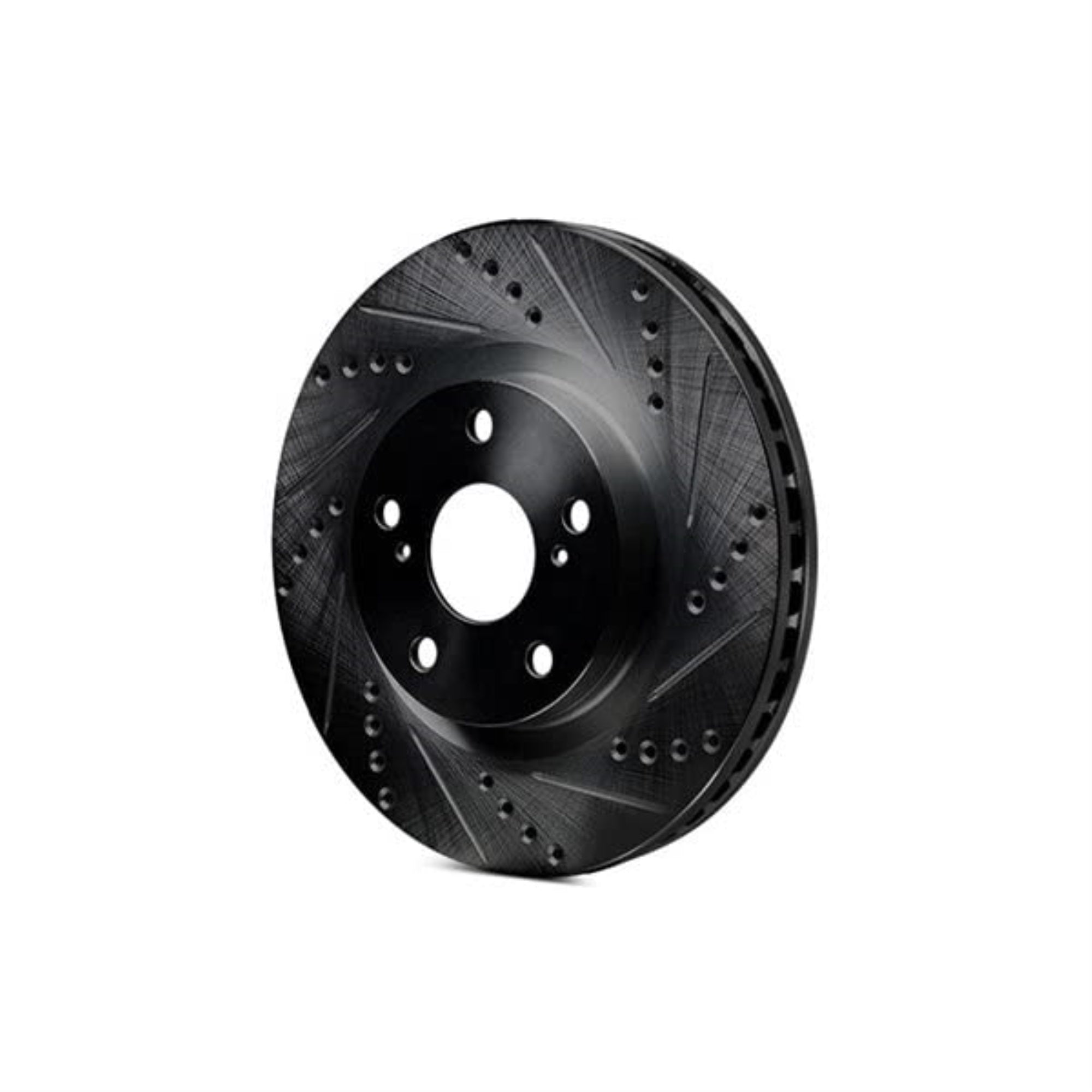 R1 Concepts Brake Rotor Drilled And Slotted Black Ecb-13023L