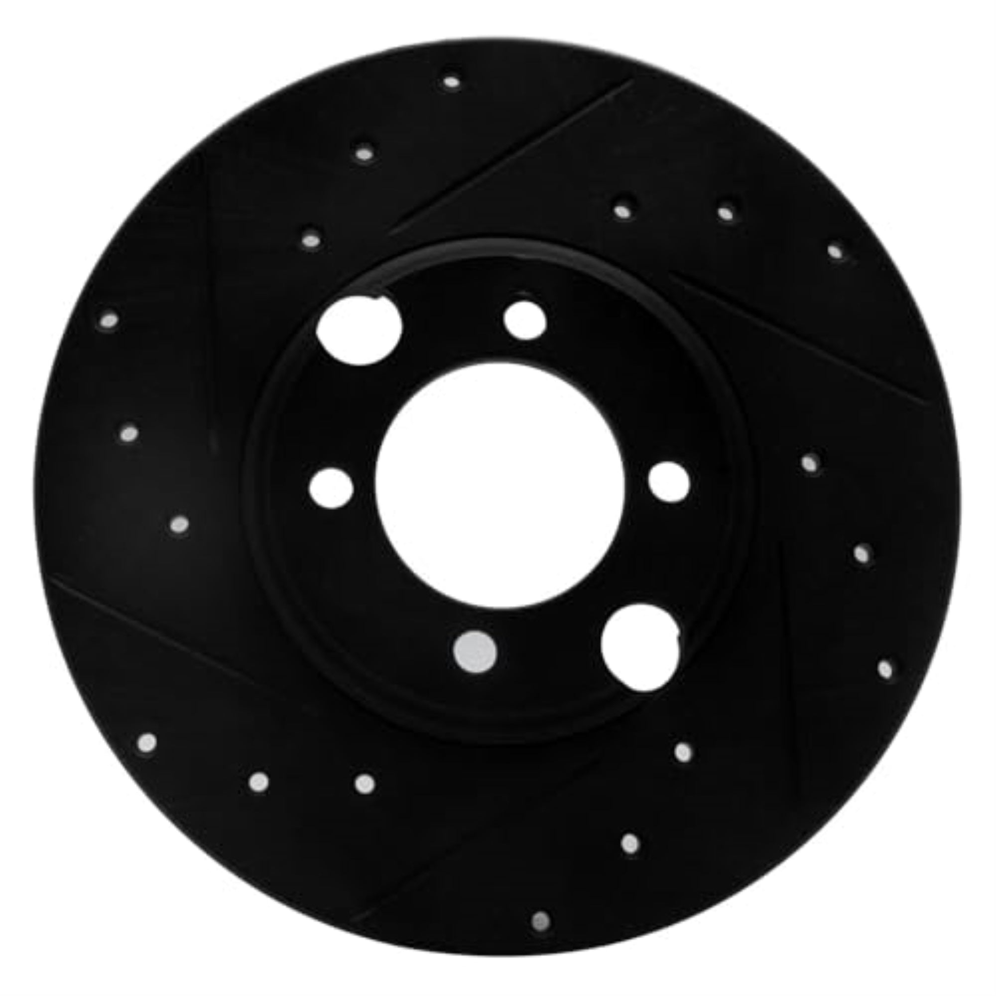 R1 Concepts Brake Rotor Drilled And Slotted Black Ecb-20005L