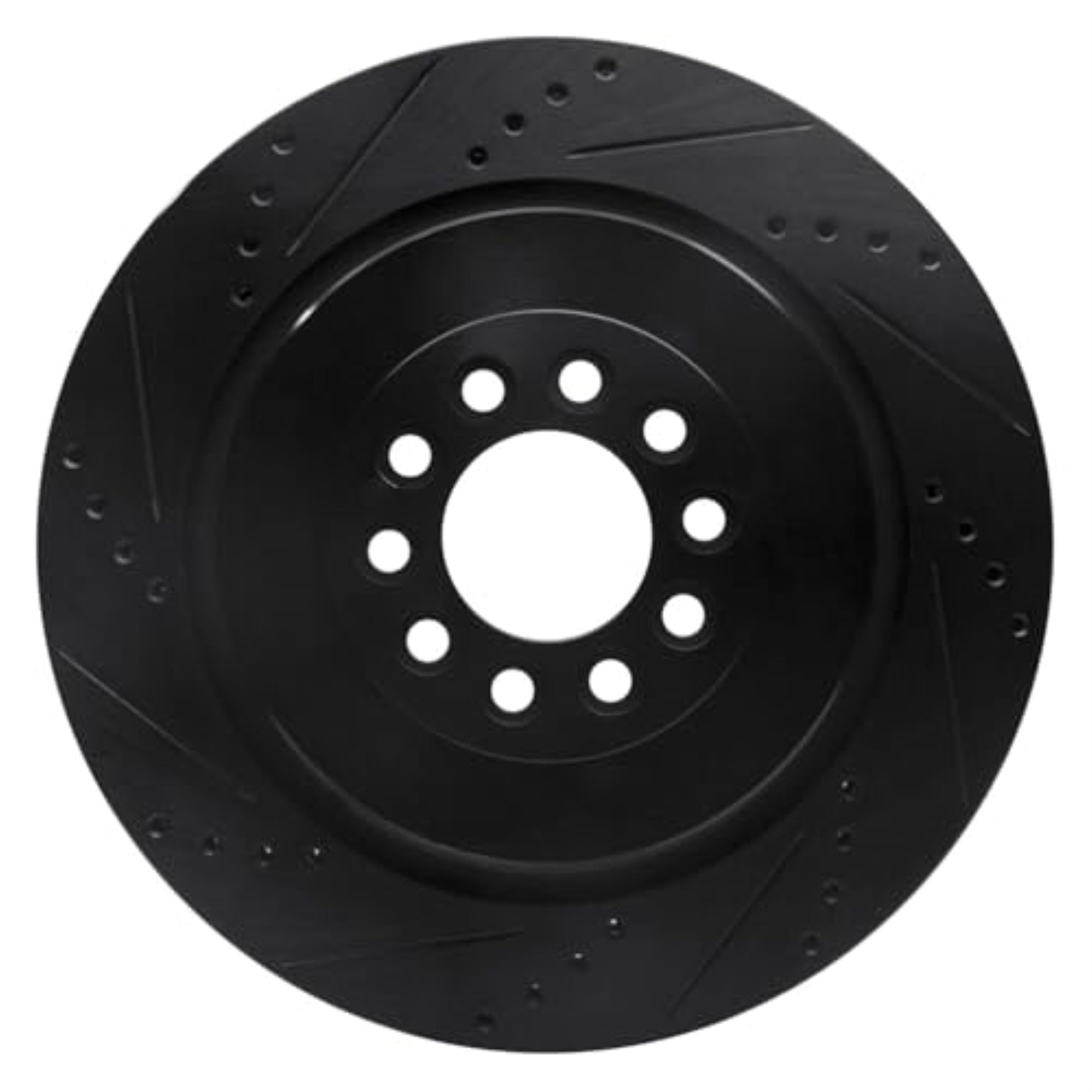 R1 Concepts Brake Rotor Drilled And Slotted Black Ecb-20014L