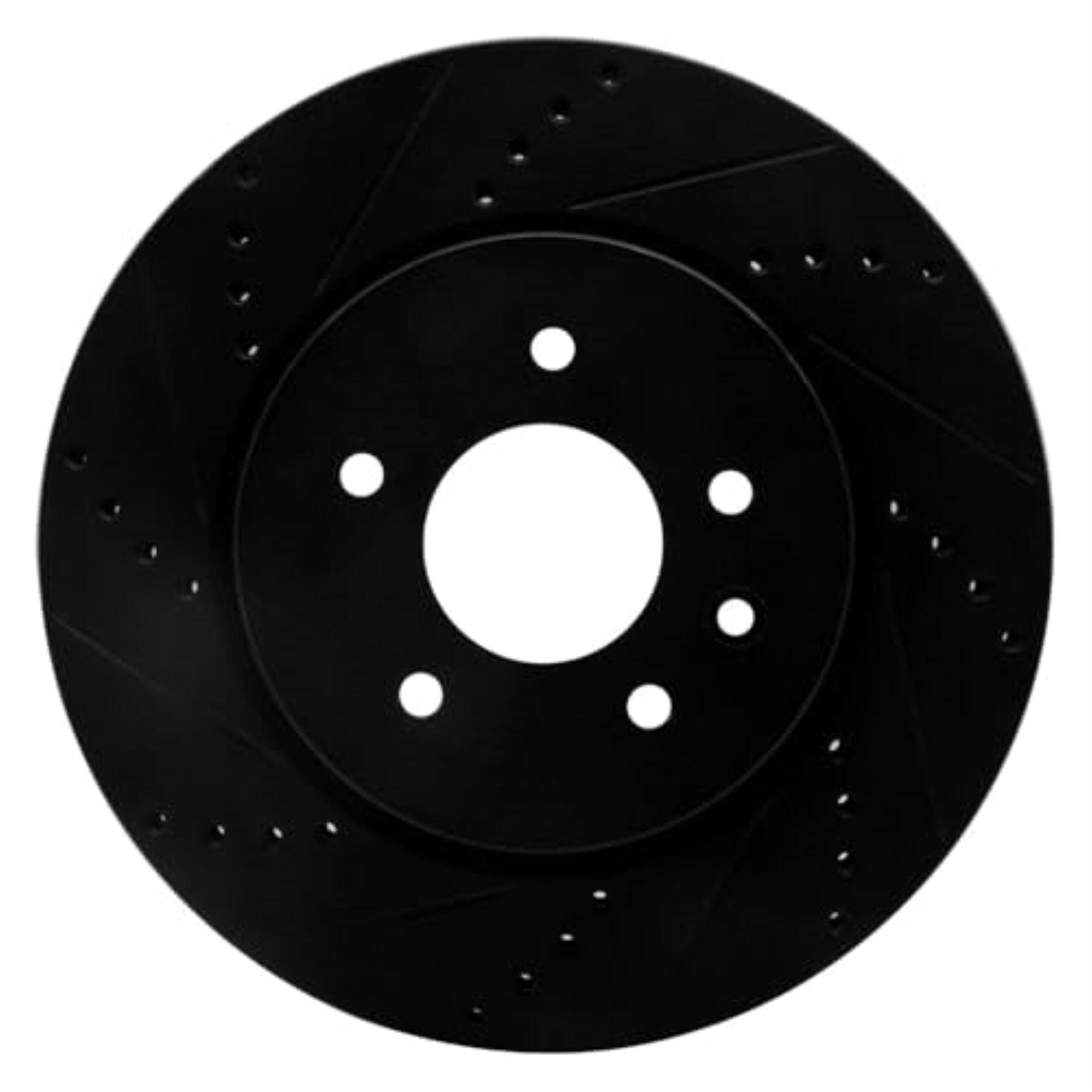 R1 Concepts Brake Rotor Drilled And Slotted Black Ecb-20017L