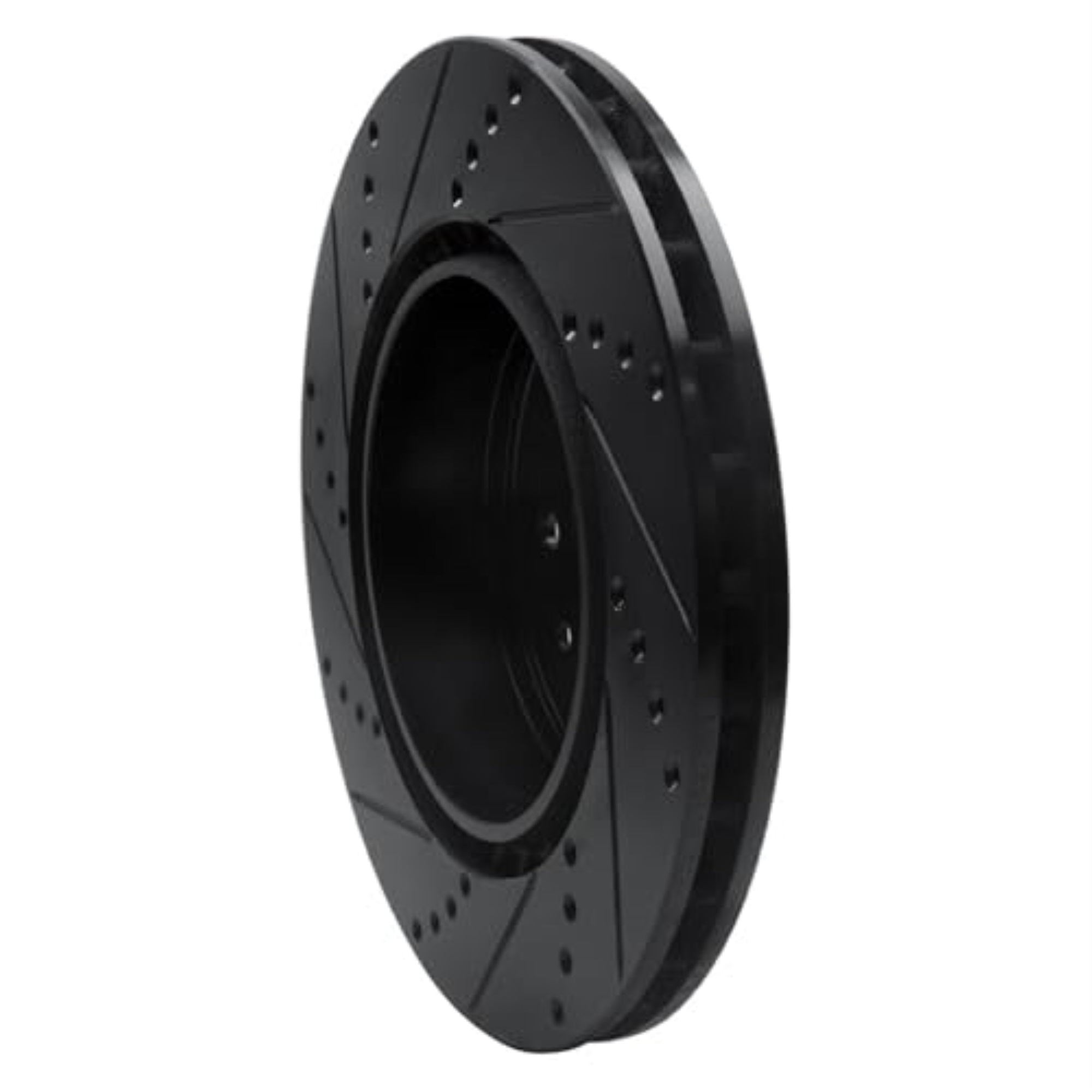 R1 Concepts Brake Rotor Drilled And Slotted Black Ecb-20017R