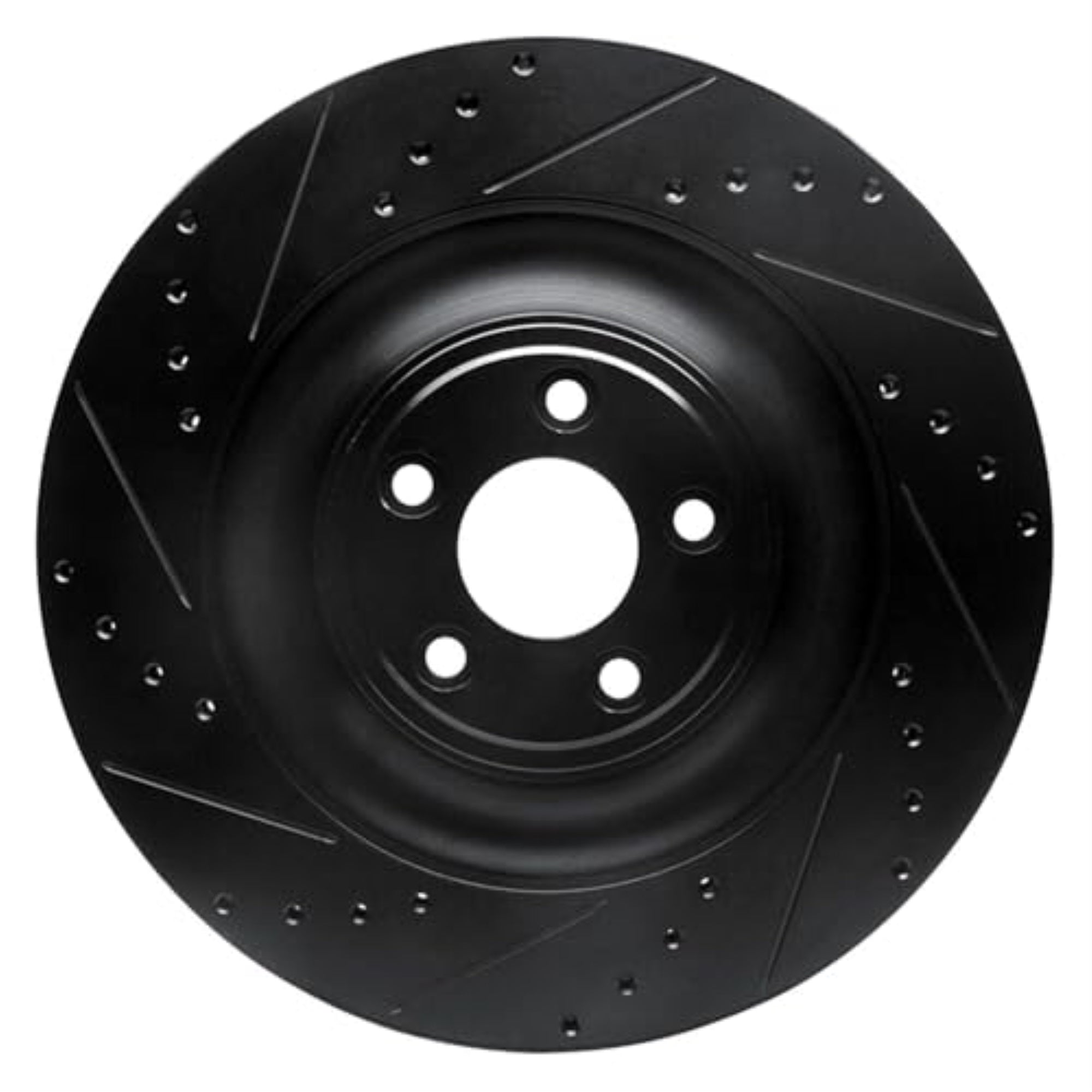 R1 Concepts Brake Rotor Drilled And Slotted Black Ecb-20027L