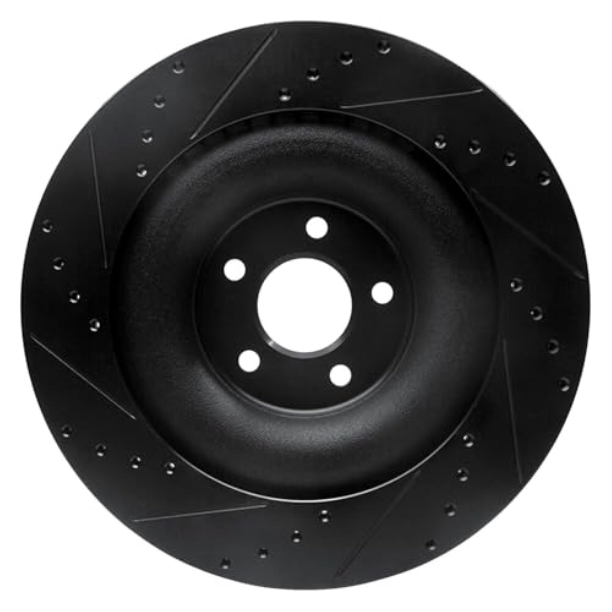 R1 Concepts Brake Rotor Drilled And Slotted Black Ecb-20027R