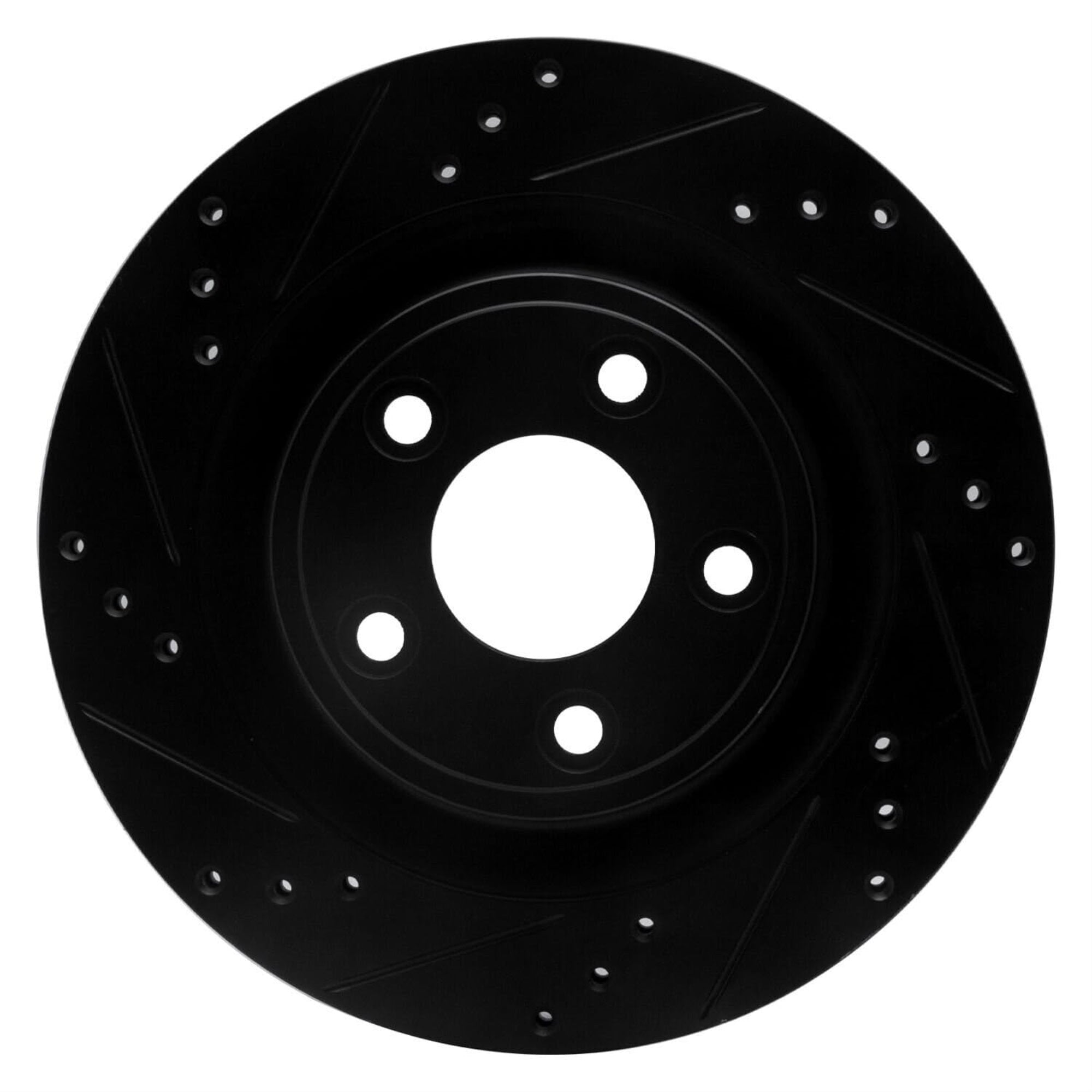 R1 Concepts Brake Rotor Drilled And Slotted Black Ecb-20029L