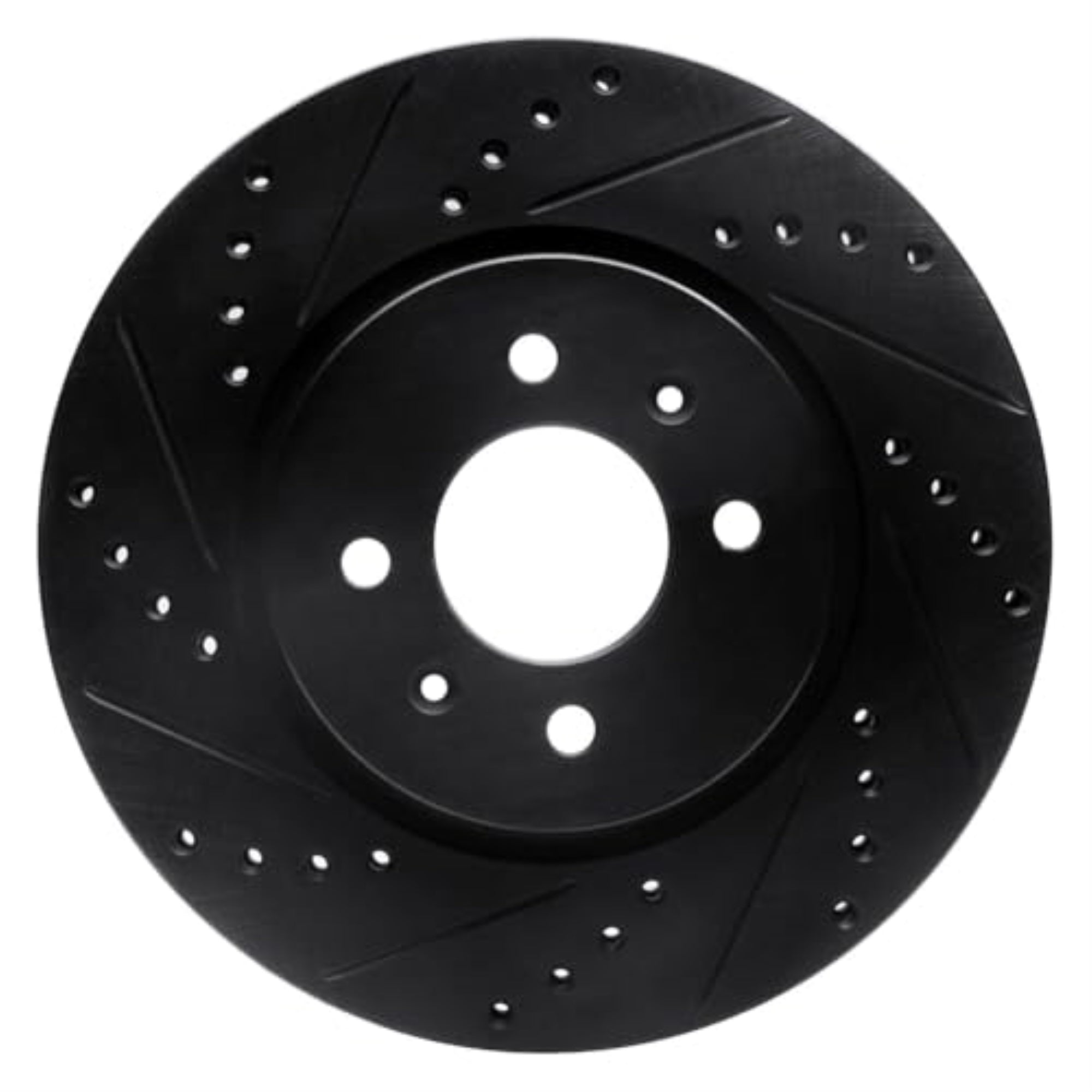 R1 Concepts Brake Rotor Drilled And Slotted Black Ecb-21015L