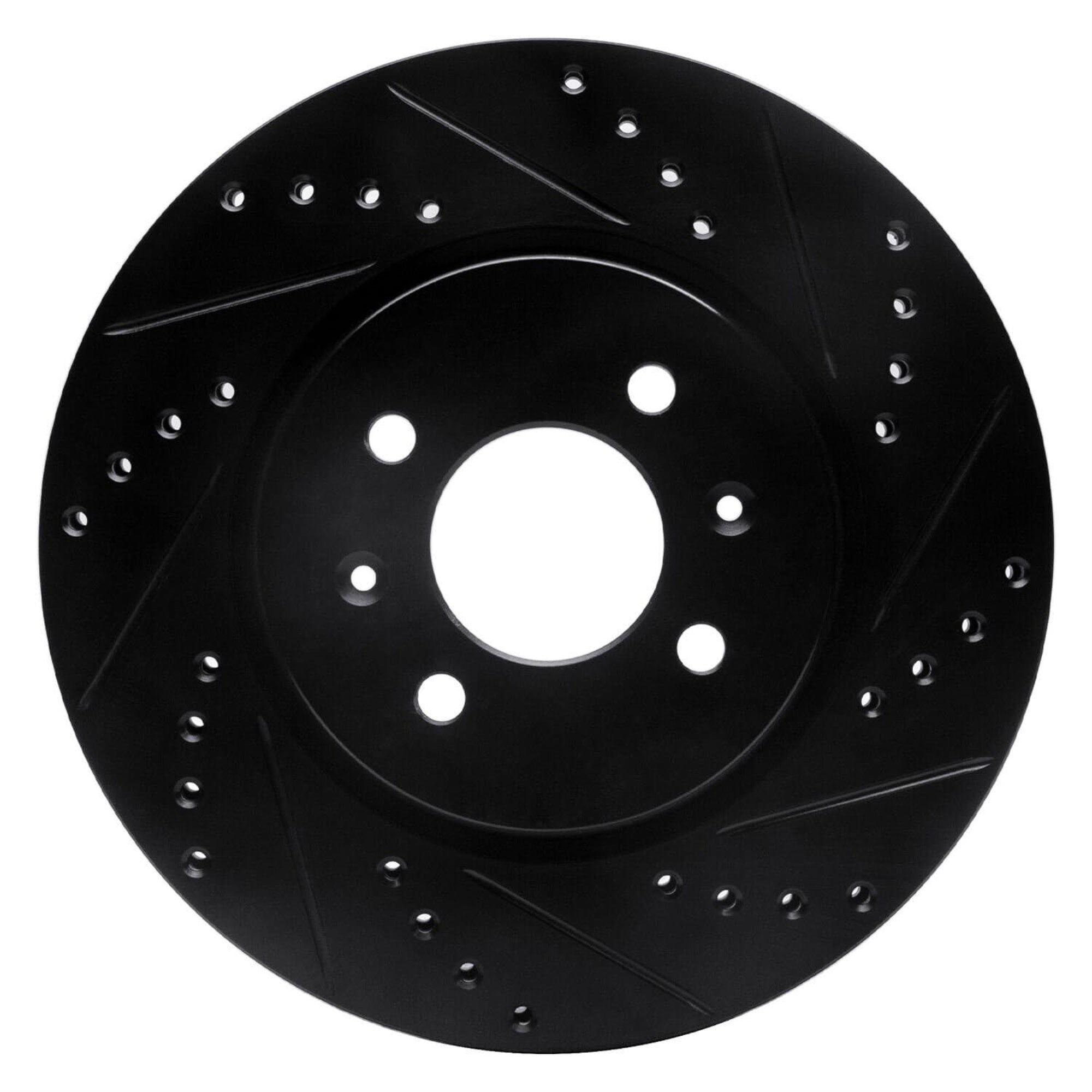R1 Concepts Brake Rotor Drilled And Slotted Black Ecb-21015R