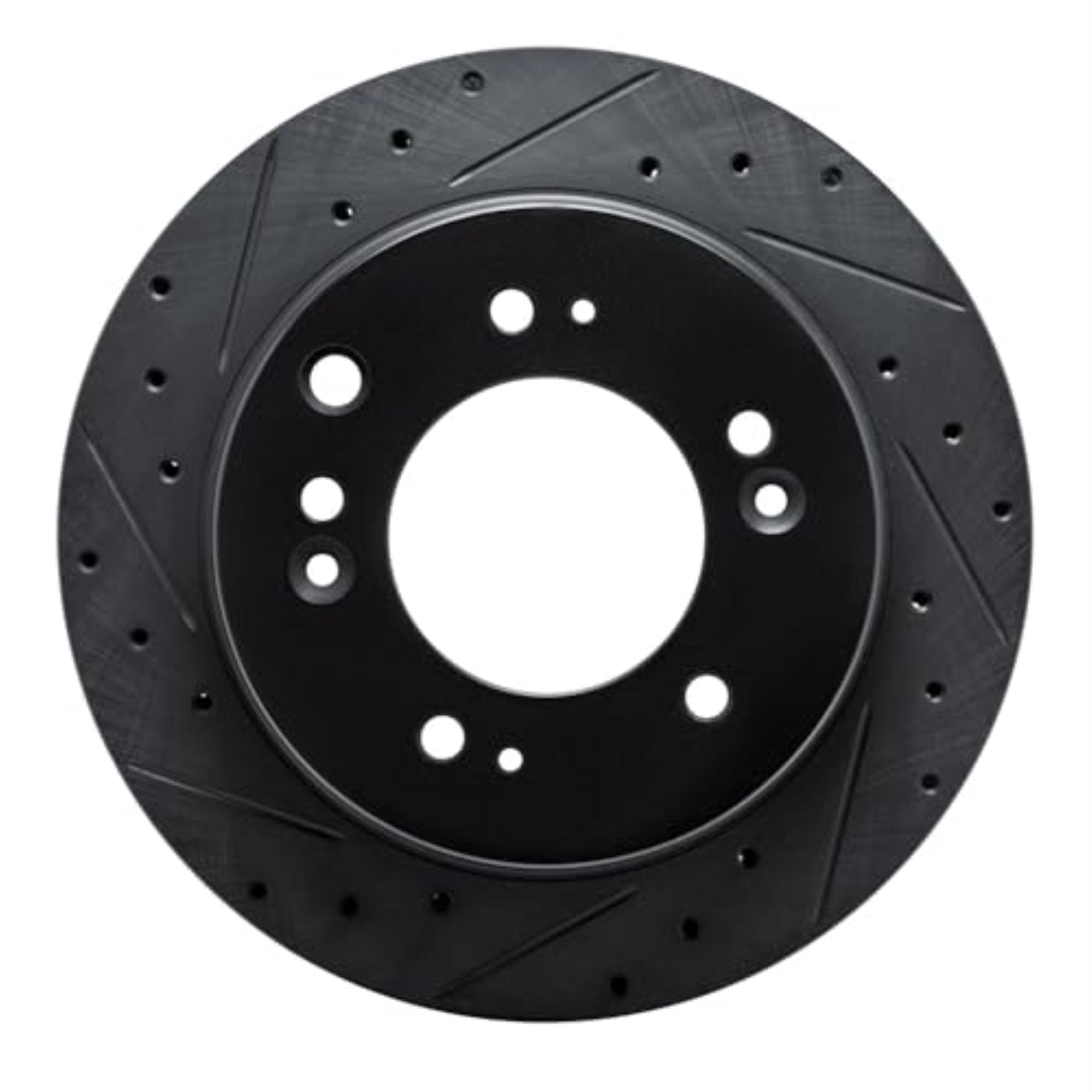 R1 Concepts Brake Rotor Drilled And Slotted Black Ecb-21026L