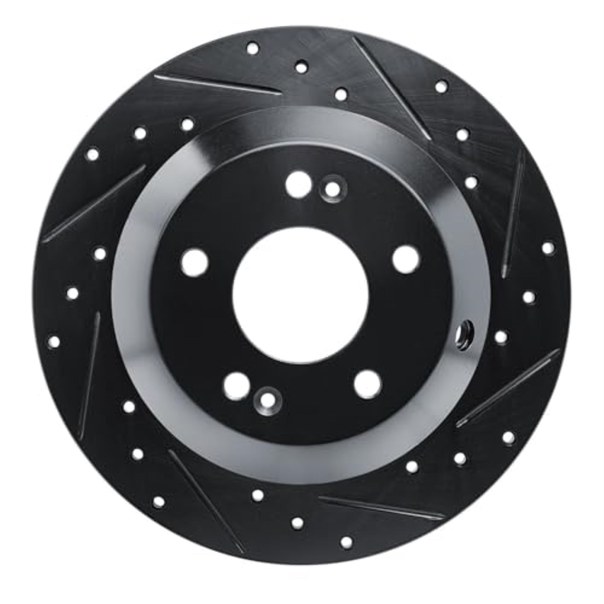 R1 Concepts Brake Rotor Drilled And Slotted Black Ecb-21029R