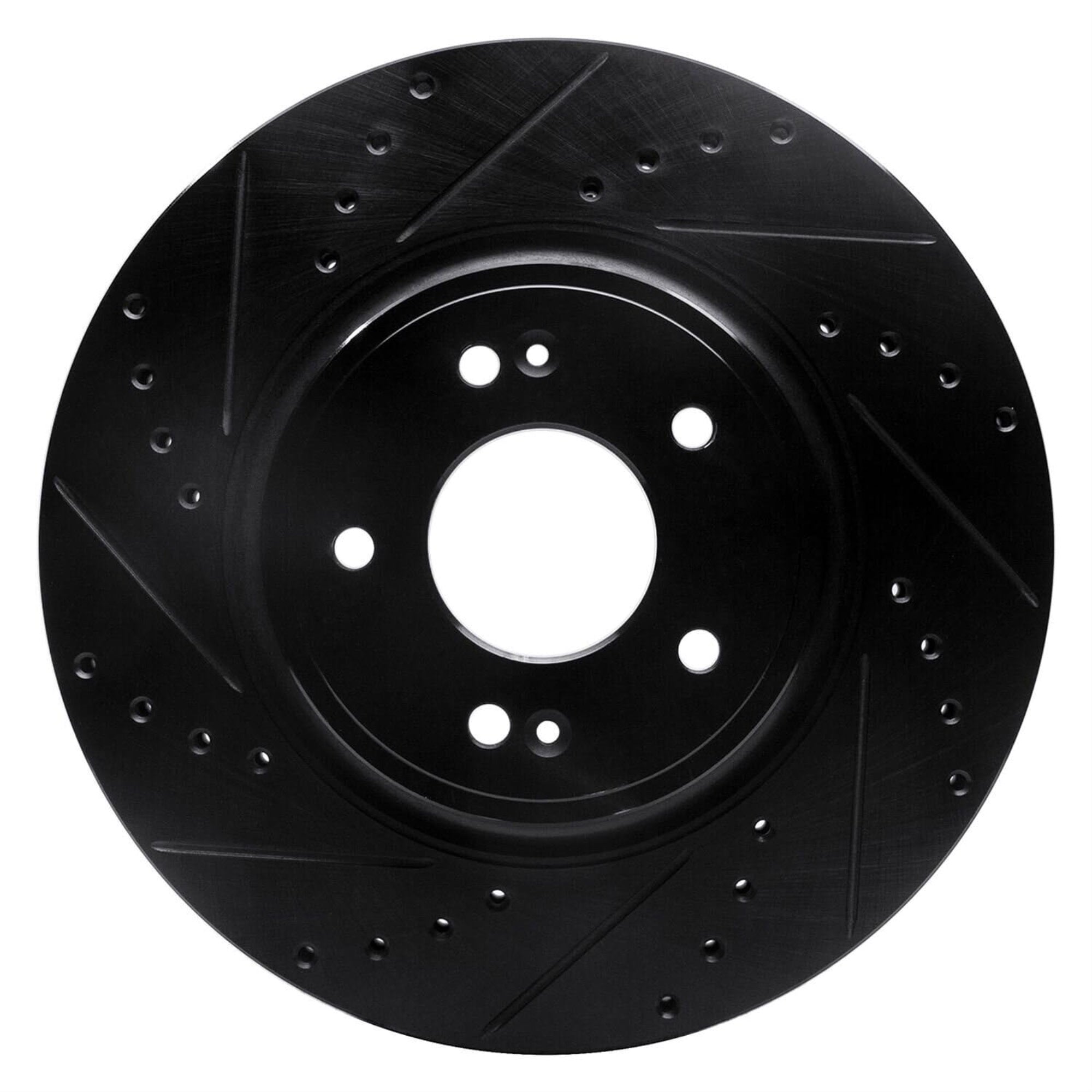 R1 Concepts Brake Rotor Drilled And Slotted Black Ecb-21040L