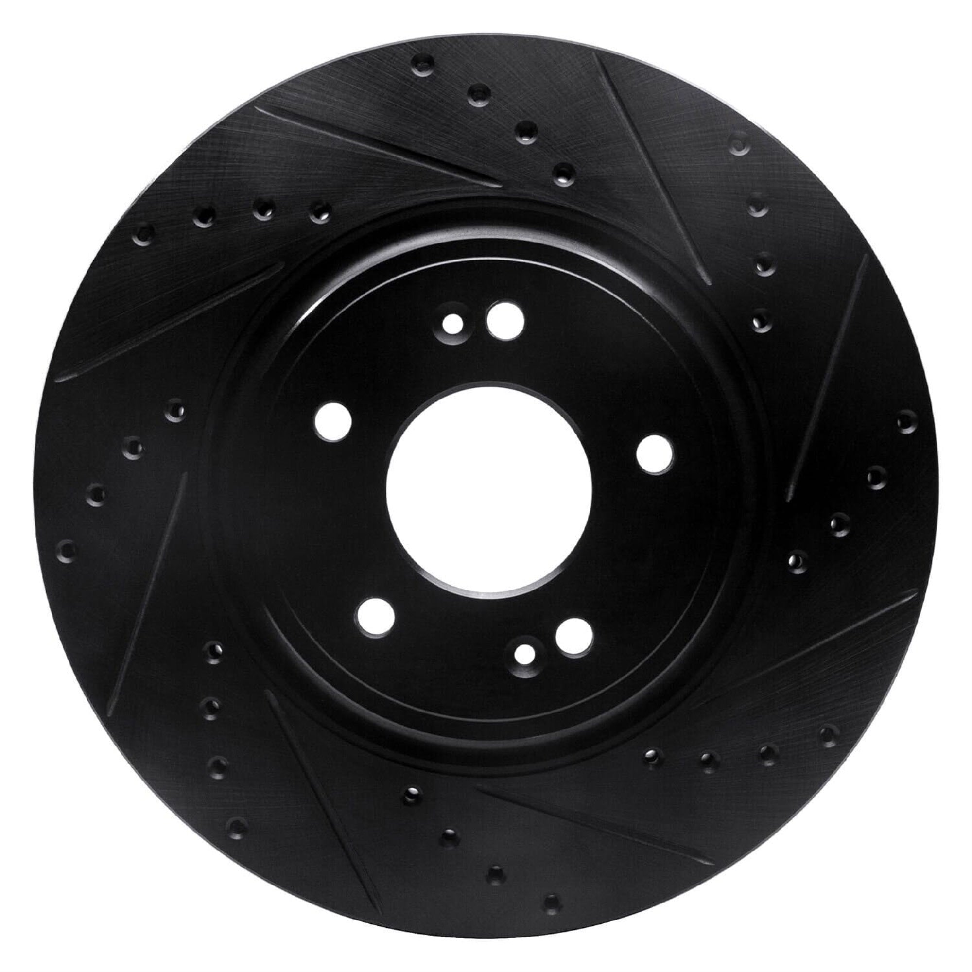 R1 Concepts Brake Rotor Drilled And Slotted Black Ecb-21040R