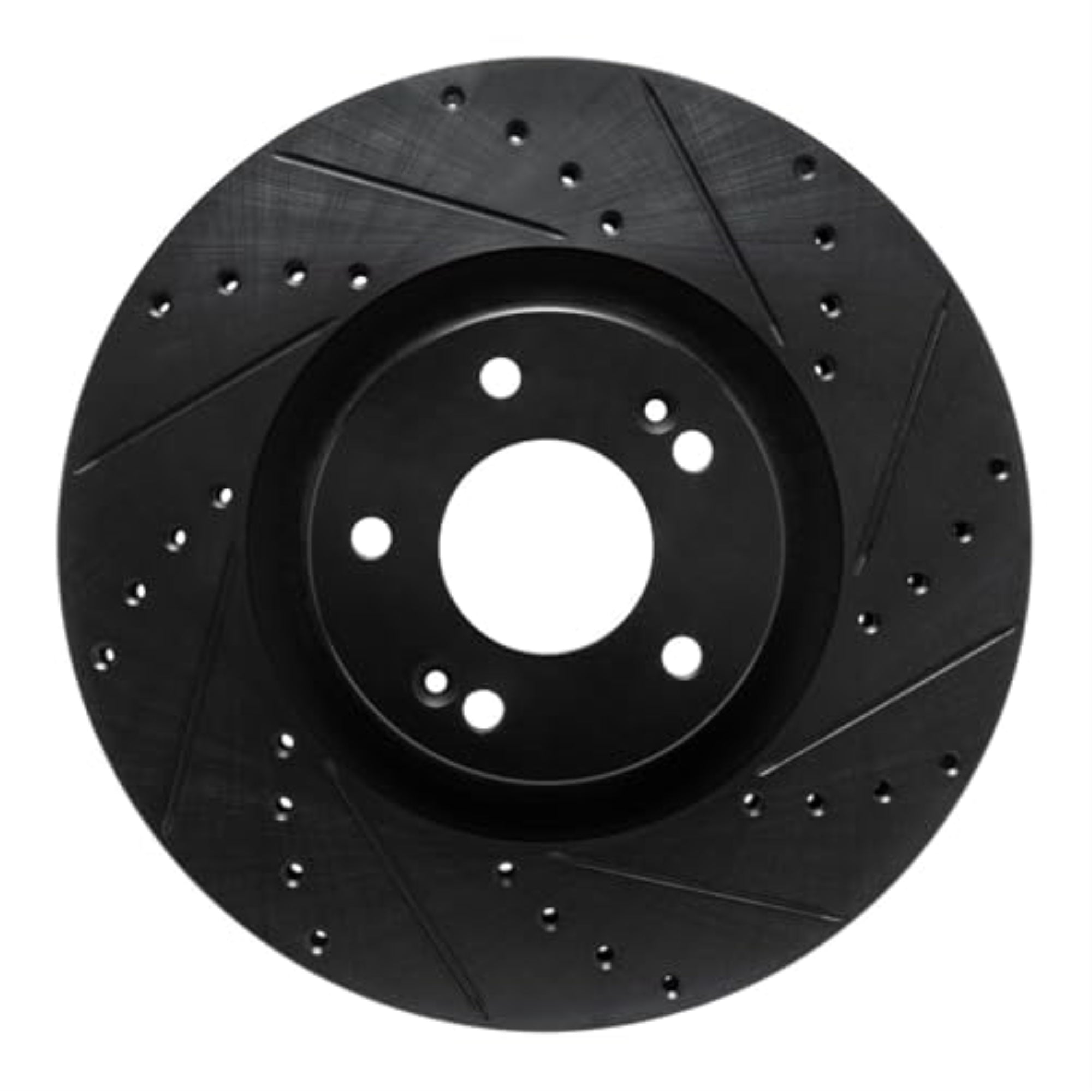 R1 Concepts Brake Rotor Drilled And Slotted Black Ecb-21046R