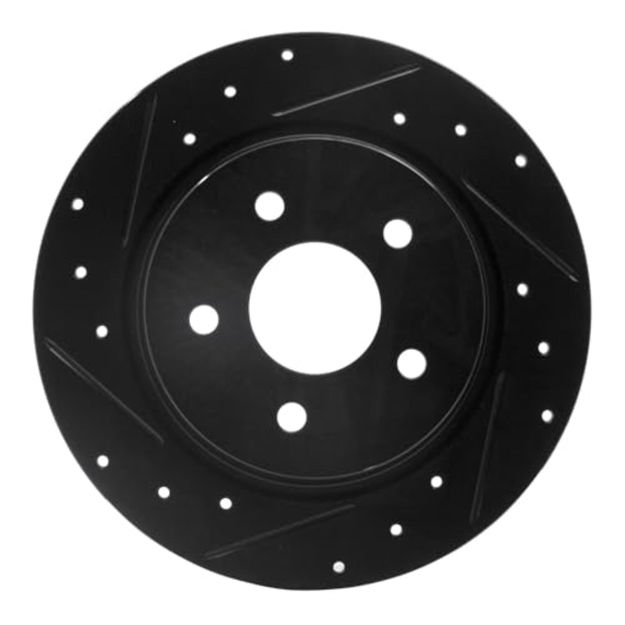R1 Concepts Brake Rotor Drilled And Slotted Black Ecb-21047L