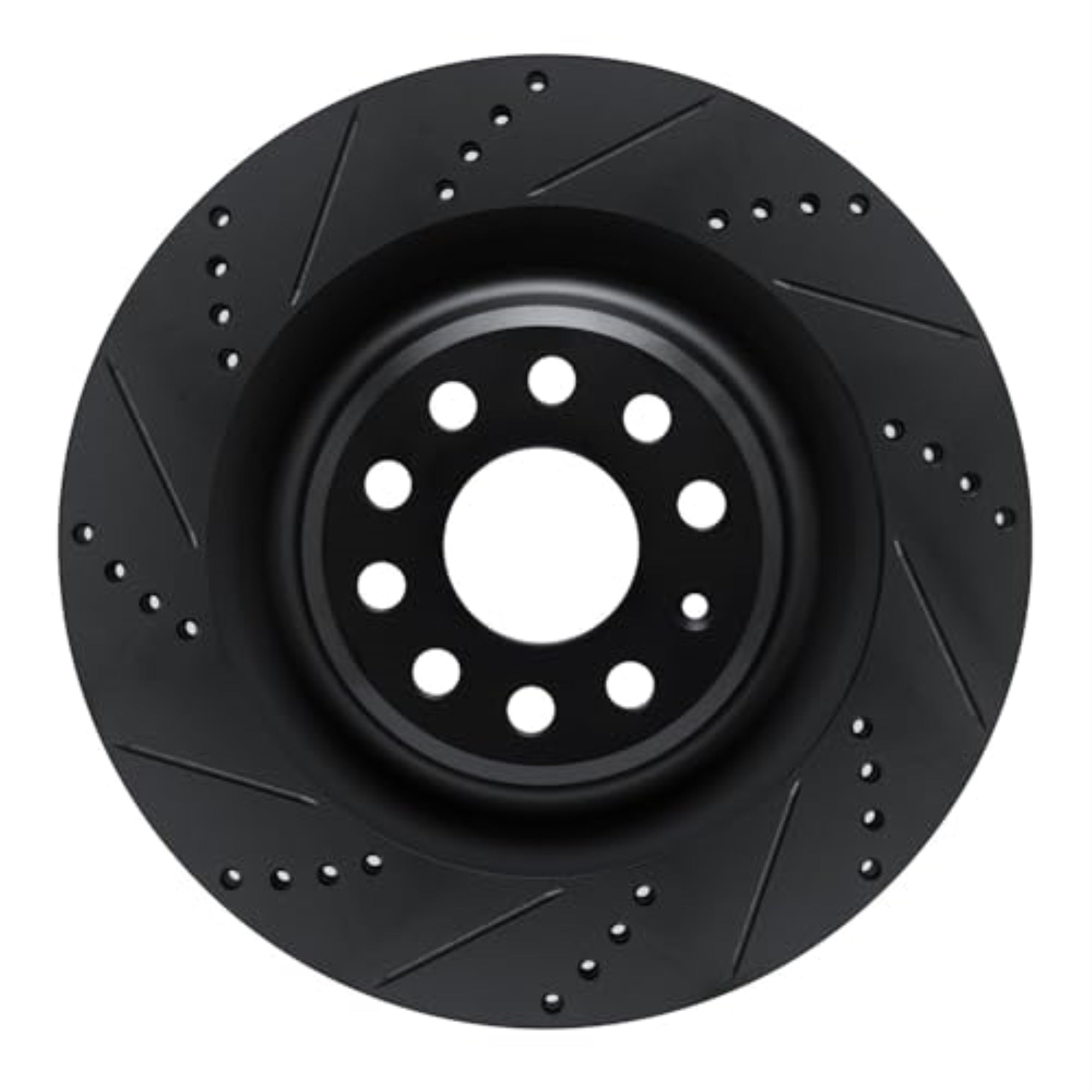 R1 Concepts Brake Rotor Drilled And Slotted Black Ecb-26006L