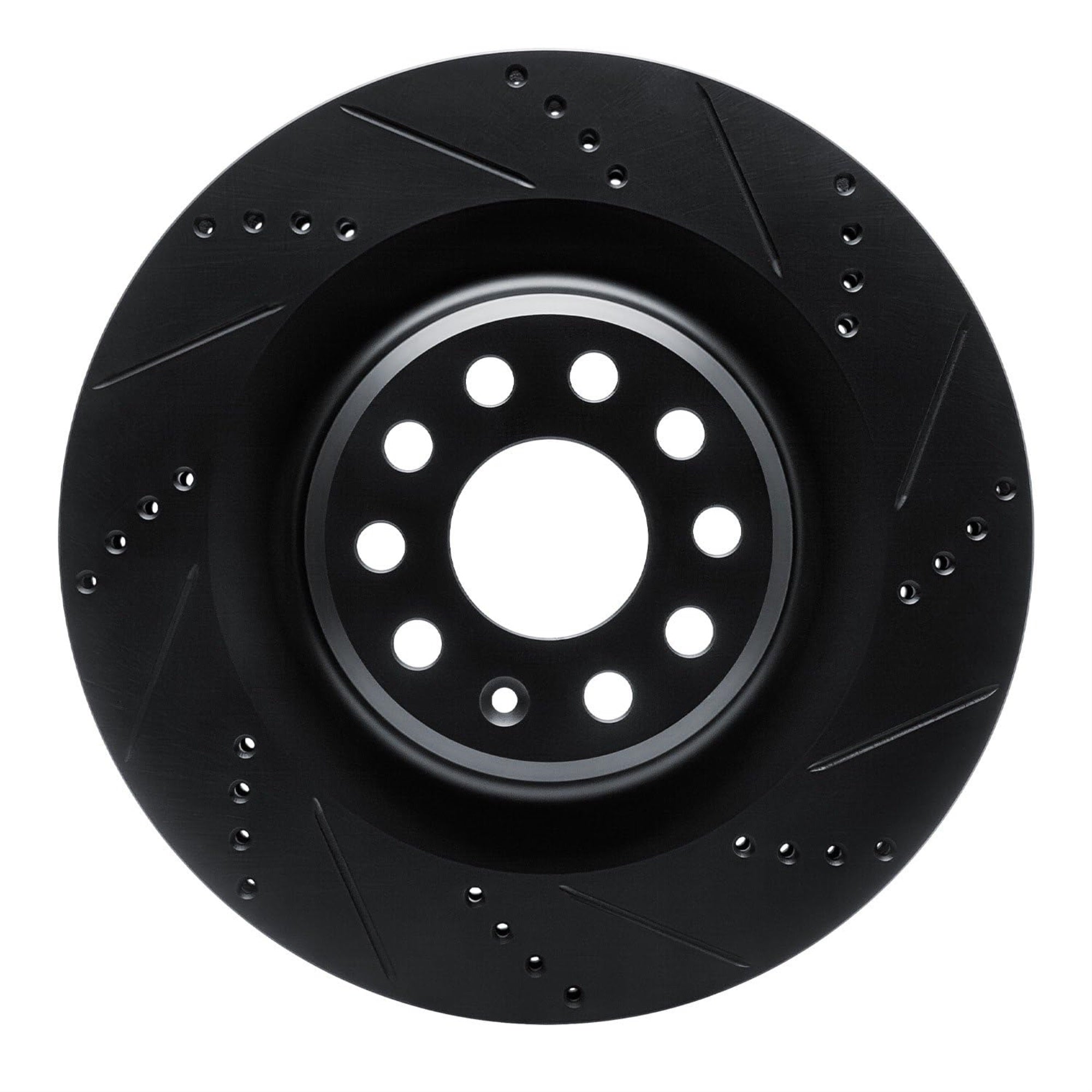 R1 Concepts Brake Rotor Drilled And Slotted Black Ecb-26006R