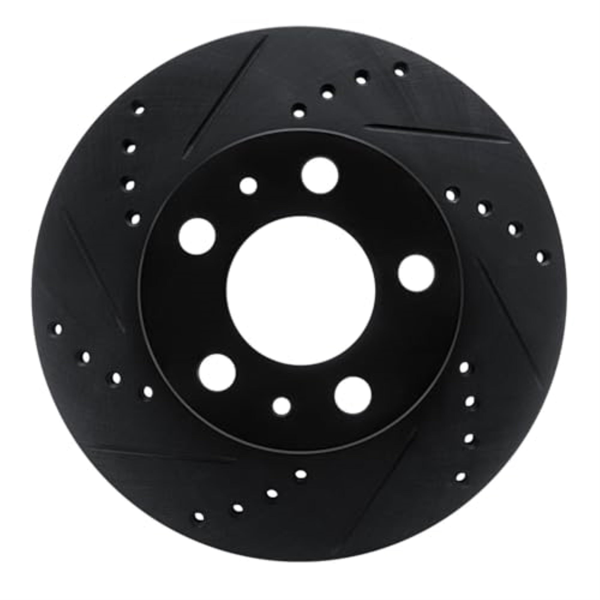 R1 Concepts Brake Rotor Drilled And Slotted Black Ecb-27005L