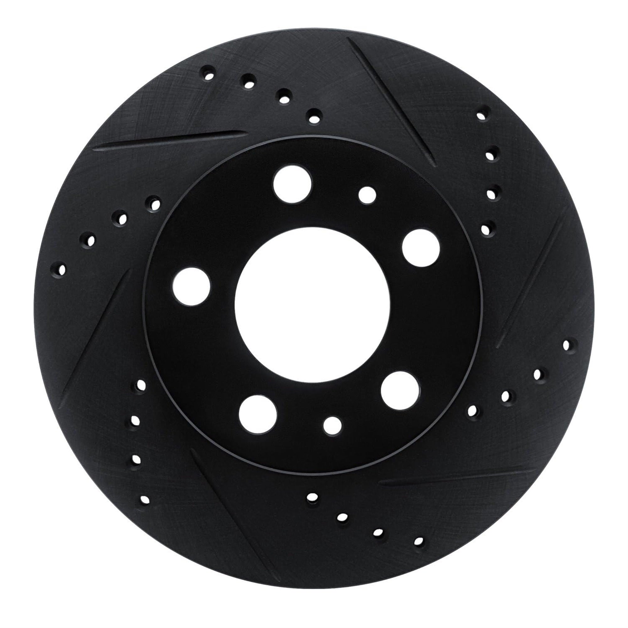 R1 Concepts Brake Rotor Drilled And Slotted Black Ecb-27005R