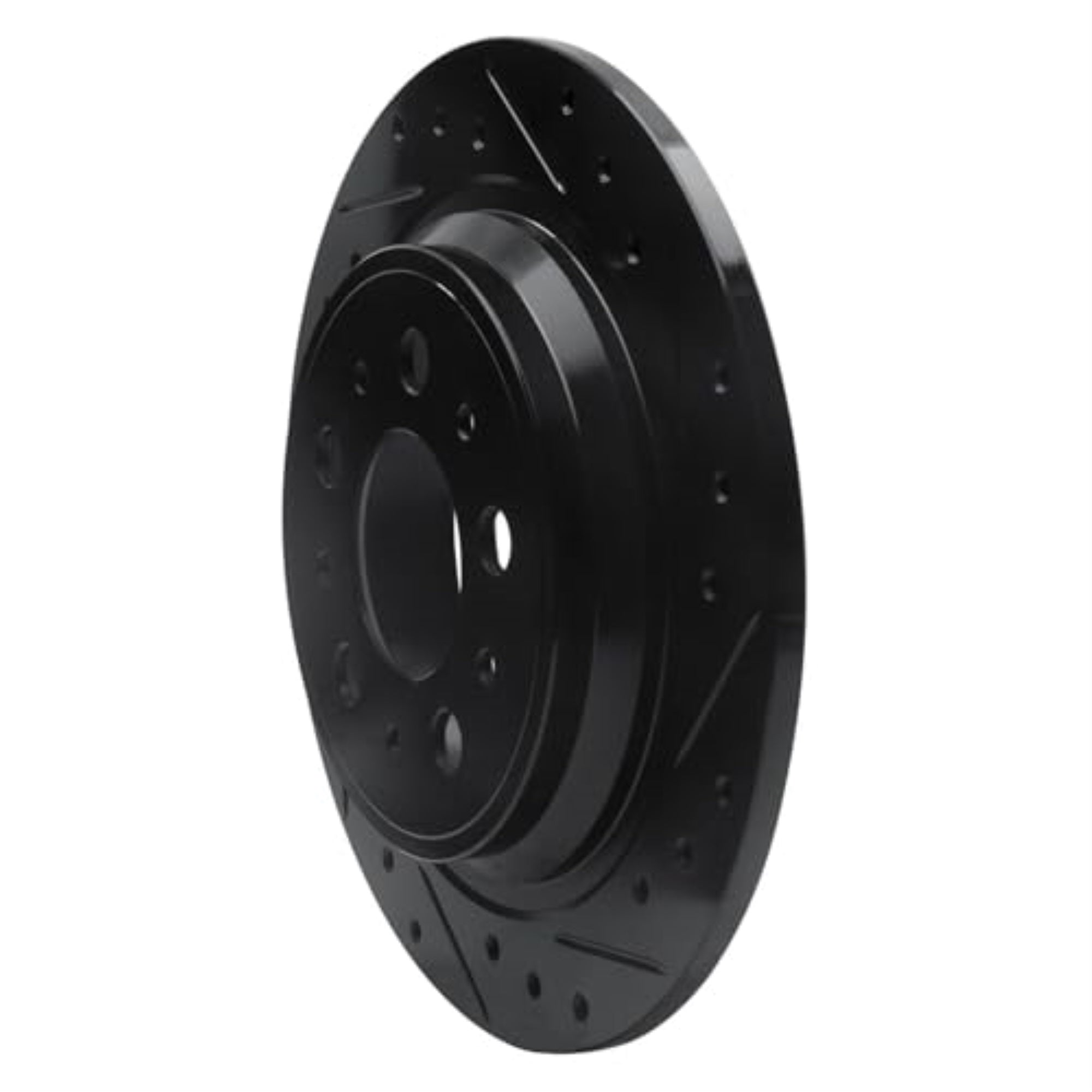 R1 Concepts Brake Rotor Drilled And Slotted Black Ecb-27023R