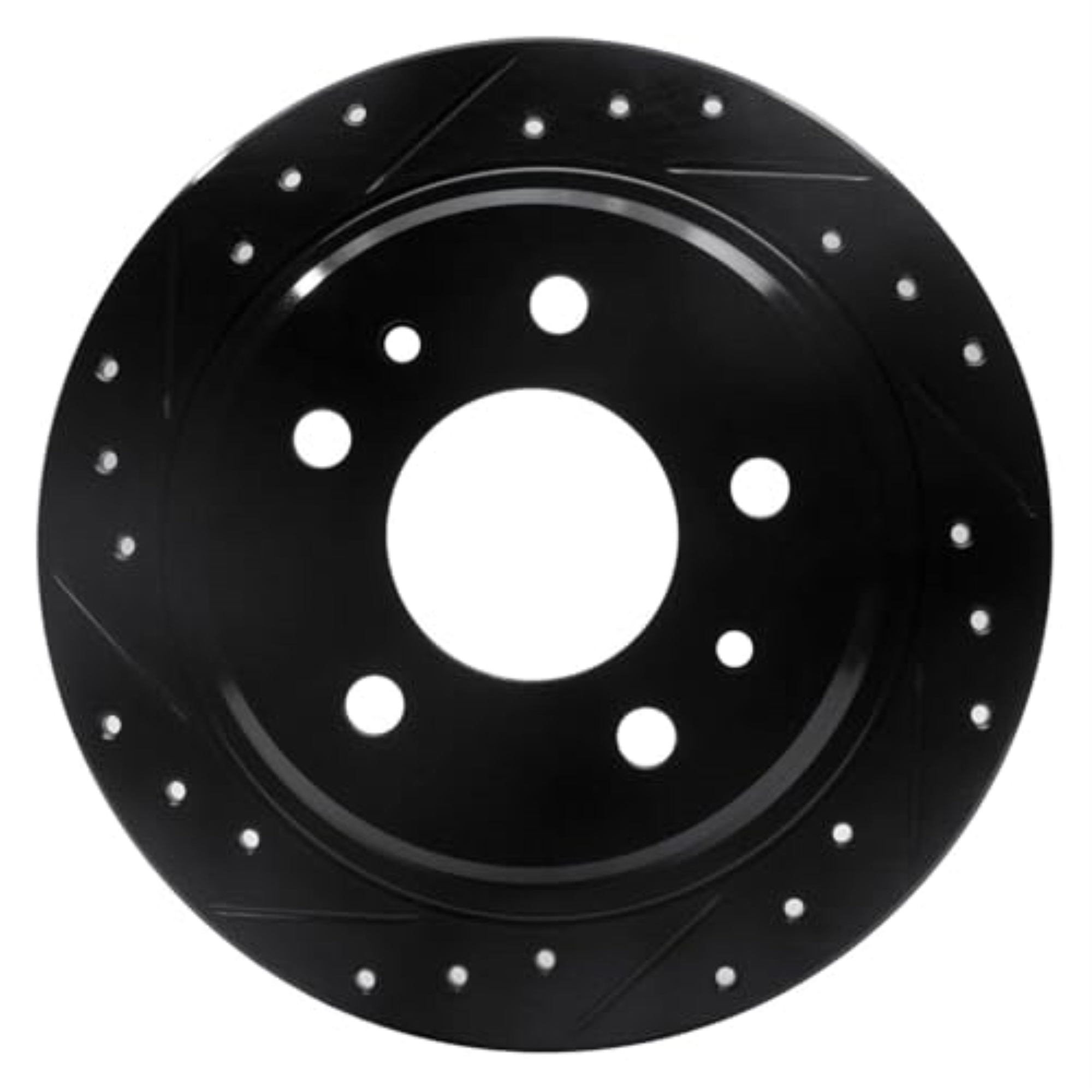 R1 Concepts Brake Rotor Drilled And Slotted Black Ecb-31015L