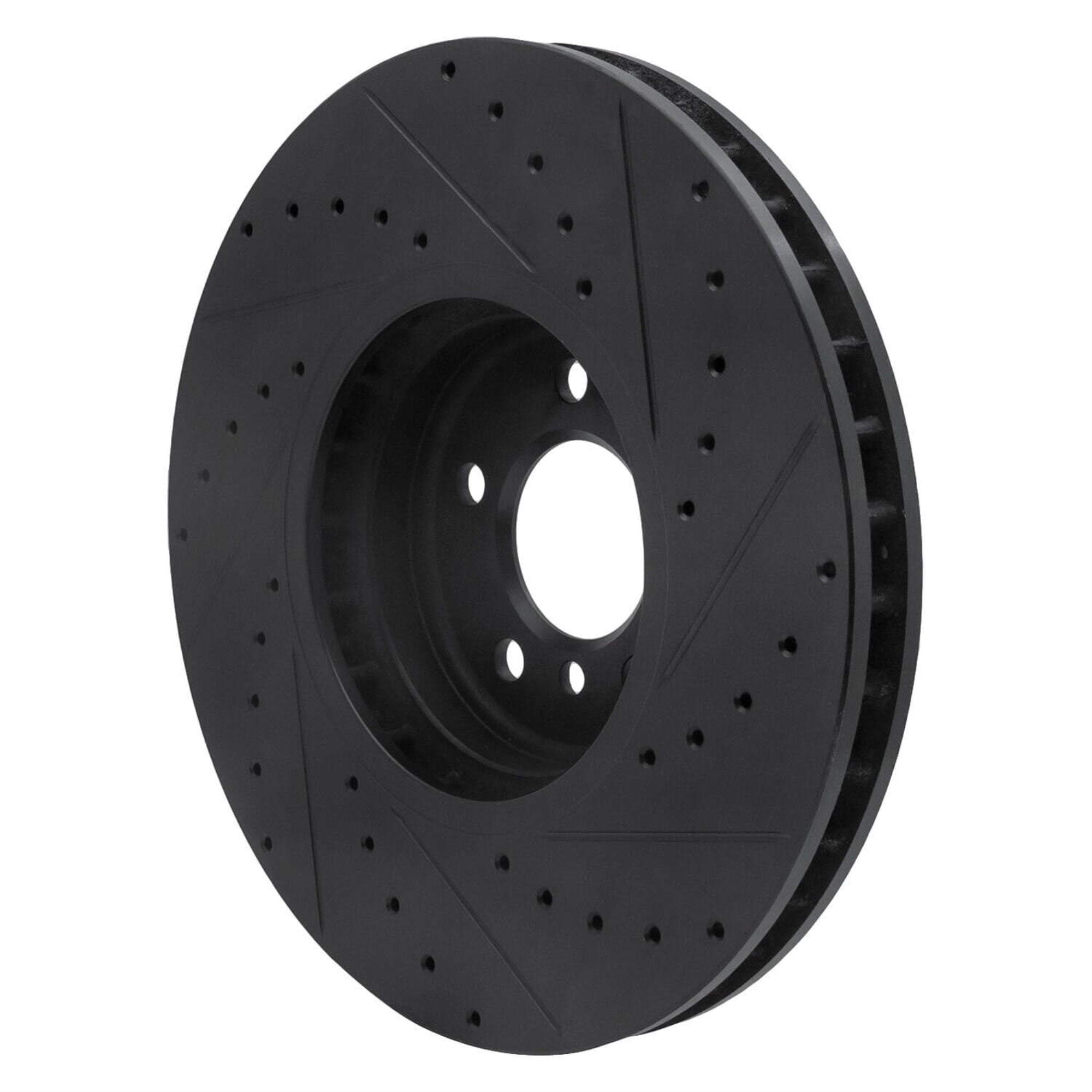 R1 Concepts Brake Rotor Drilled And Slotted Black Ecb-31145L