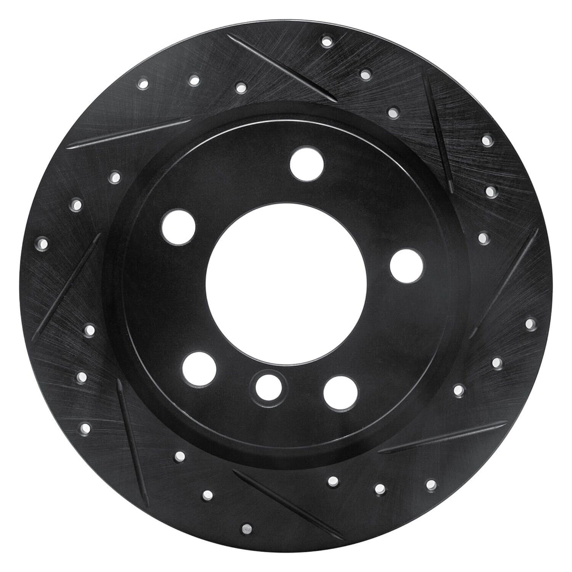 R1 Concepts Brake Rotor Drilled And Slotted Black Ecb-32010R