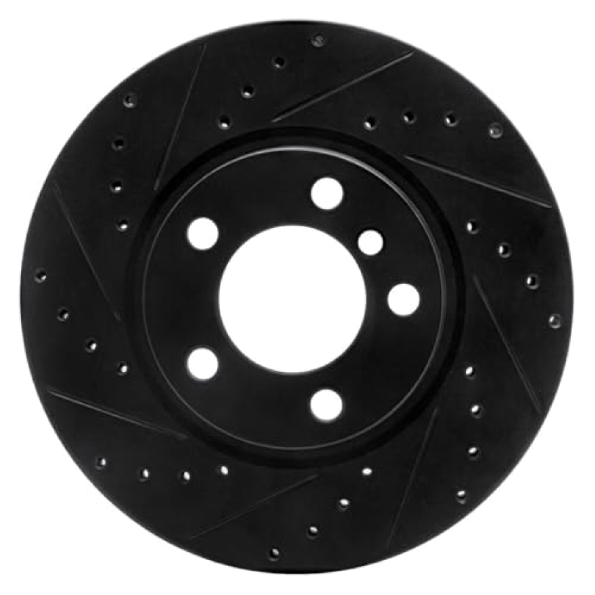 R1 Concepts Brake Rotor Drilled And Slotted Black Ecb-32011L