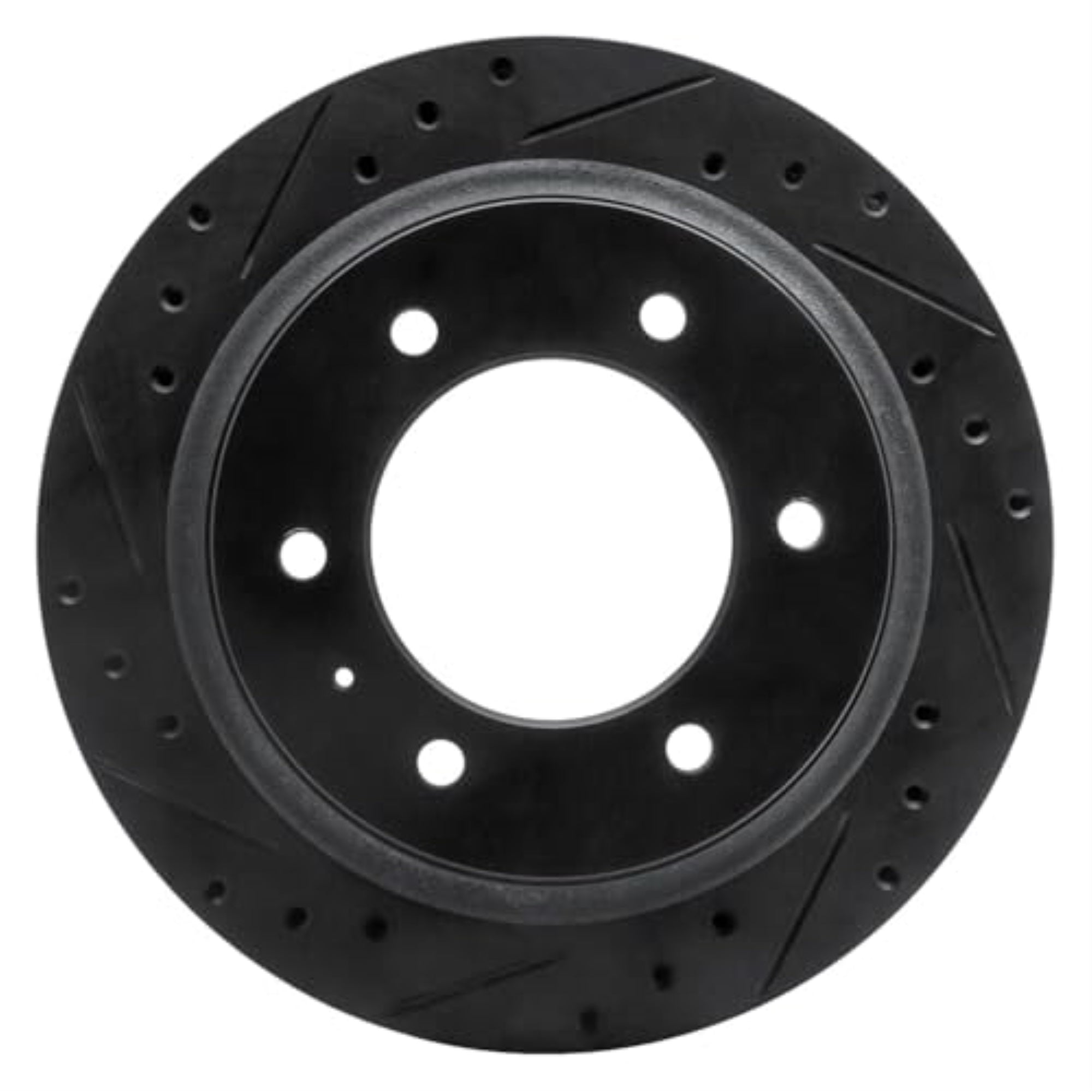 R1 Concepts Brake Rotor Drilled And Slotted Black Ecb-37009L
