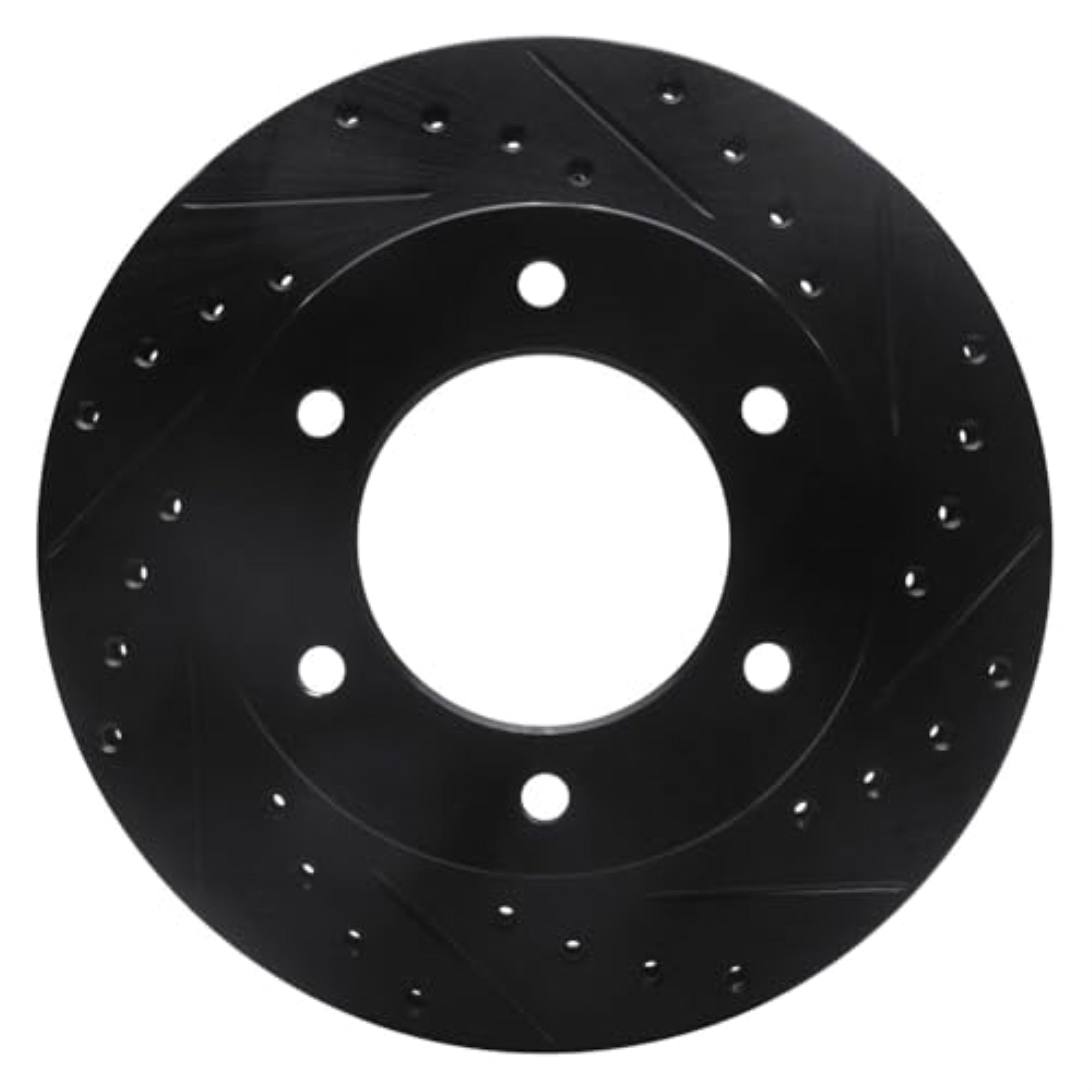 R1 Concepts Brake Rotor Drilled And Slotted Black Ecb-37010R