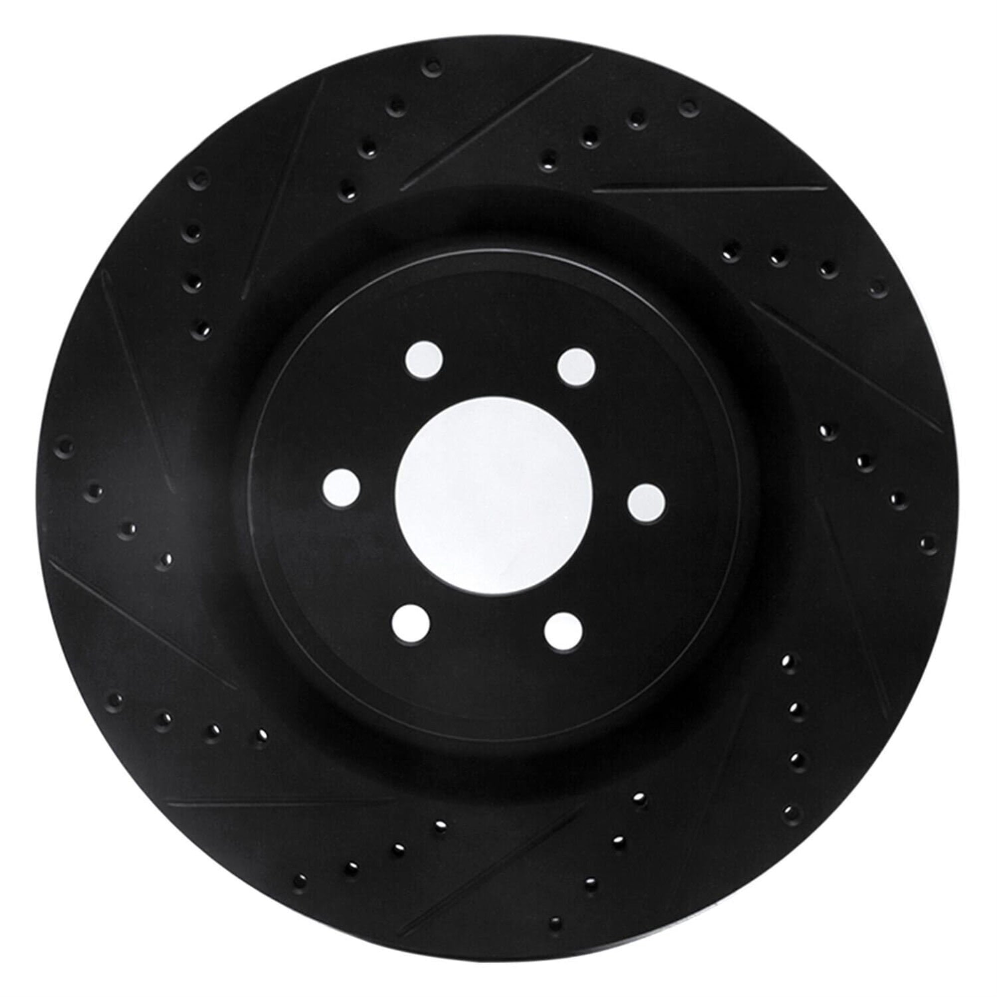 R1 Concepts Brake Rotor Drilled And Slotted Black Ecb-40022L