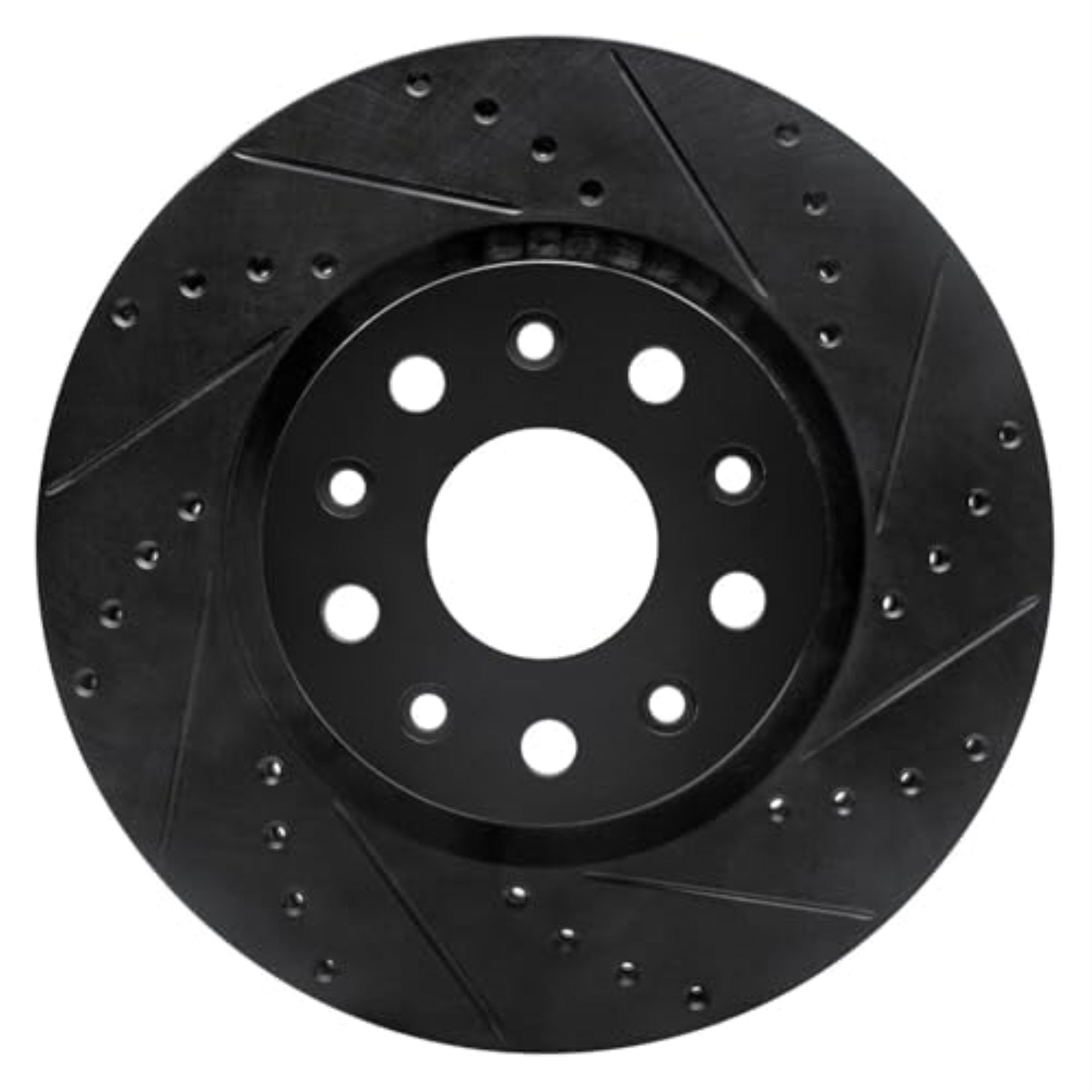 R1 Concepts Brake Rotor Drilled And Slotted Black Ecb-40038R