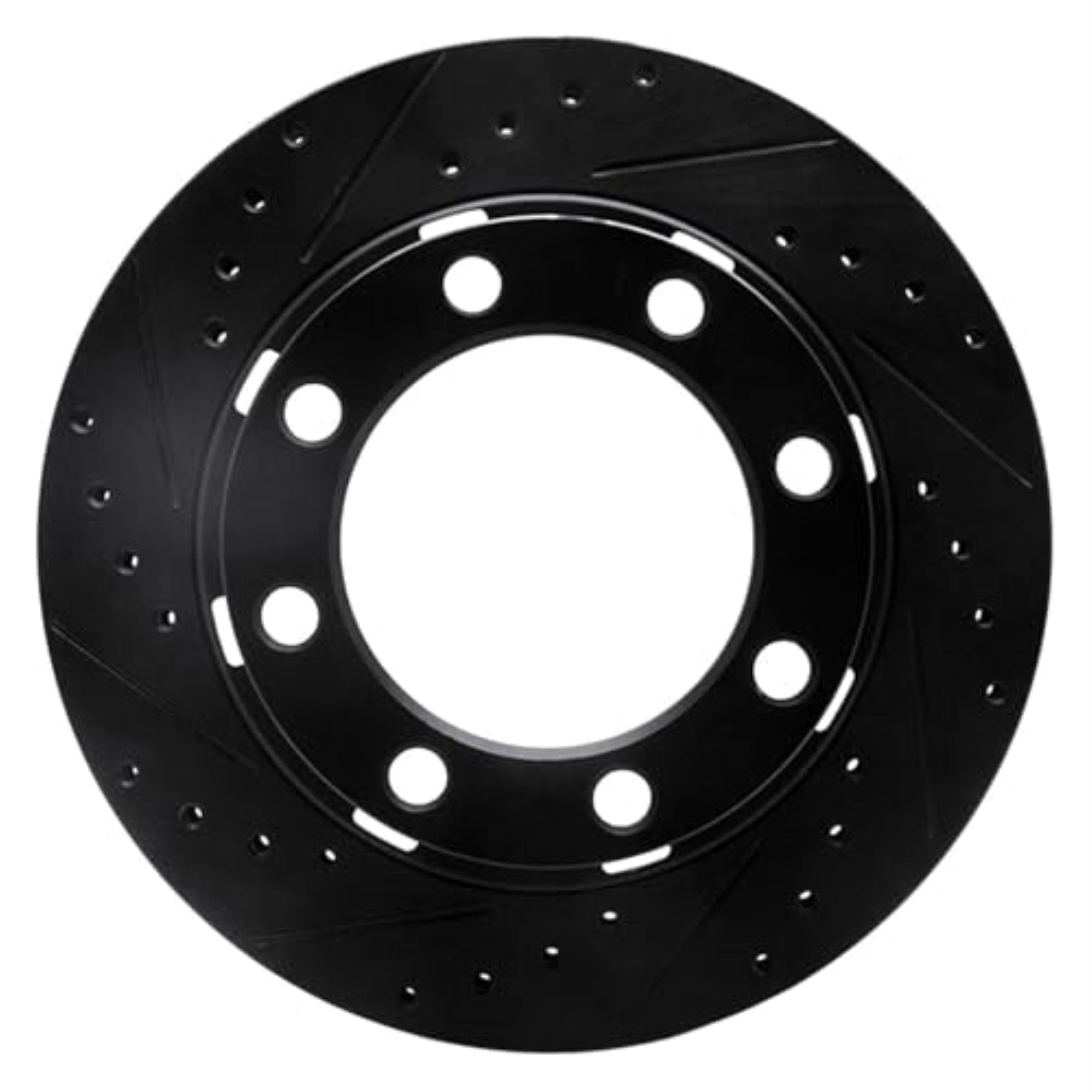 R1 Concepts Brake Rotor Drilled And Slotted Black Ecb-40048L