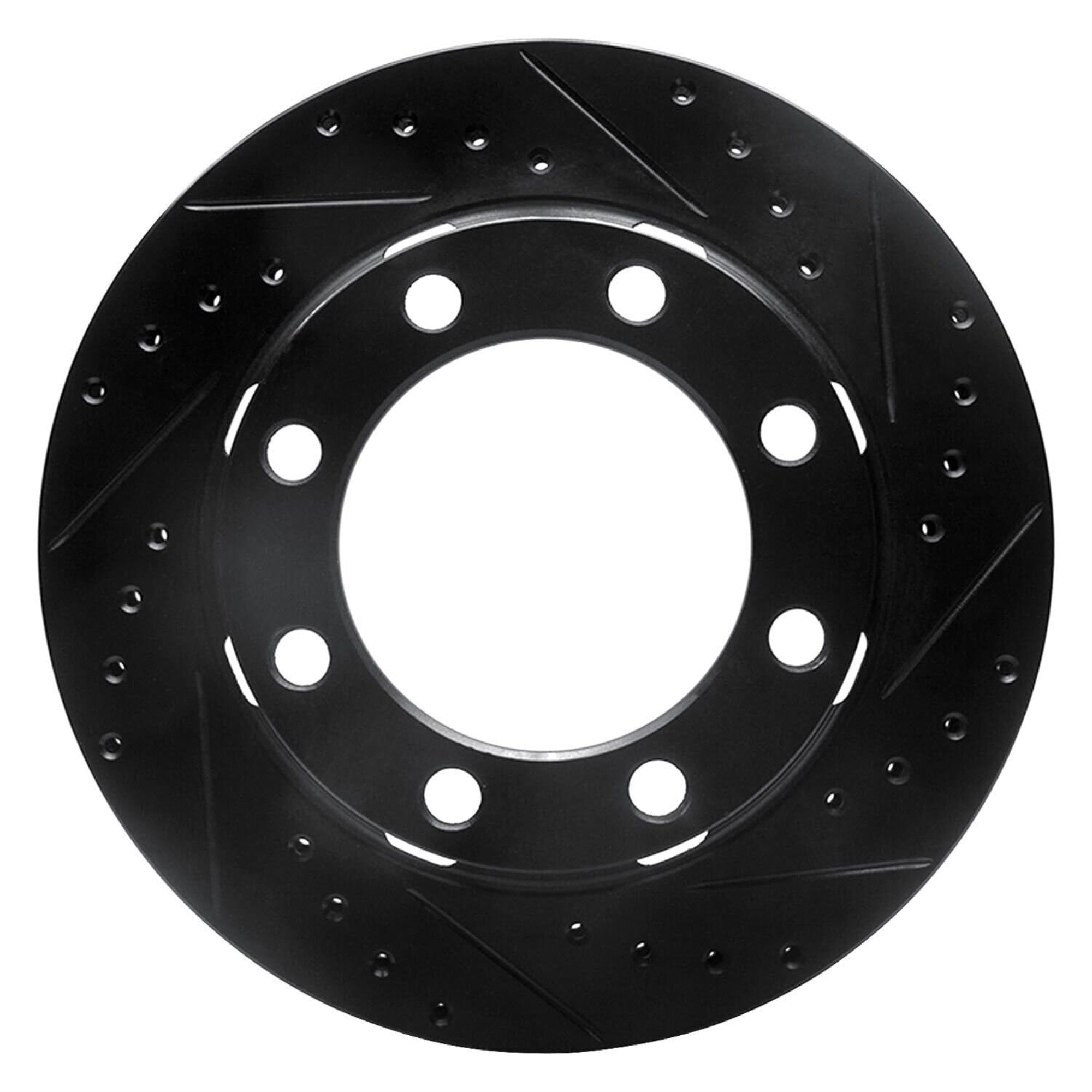 R1 Concepts Brake Rotor Drilled And Slotted Black Ecb-40048R