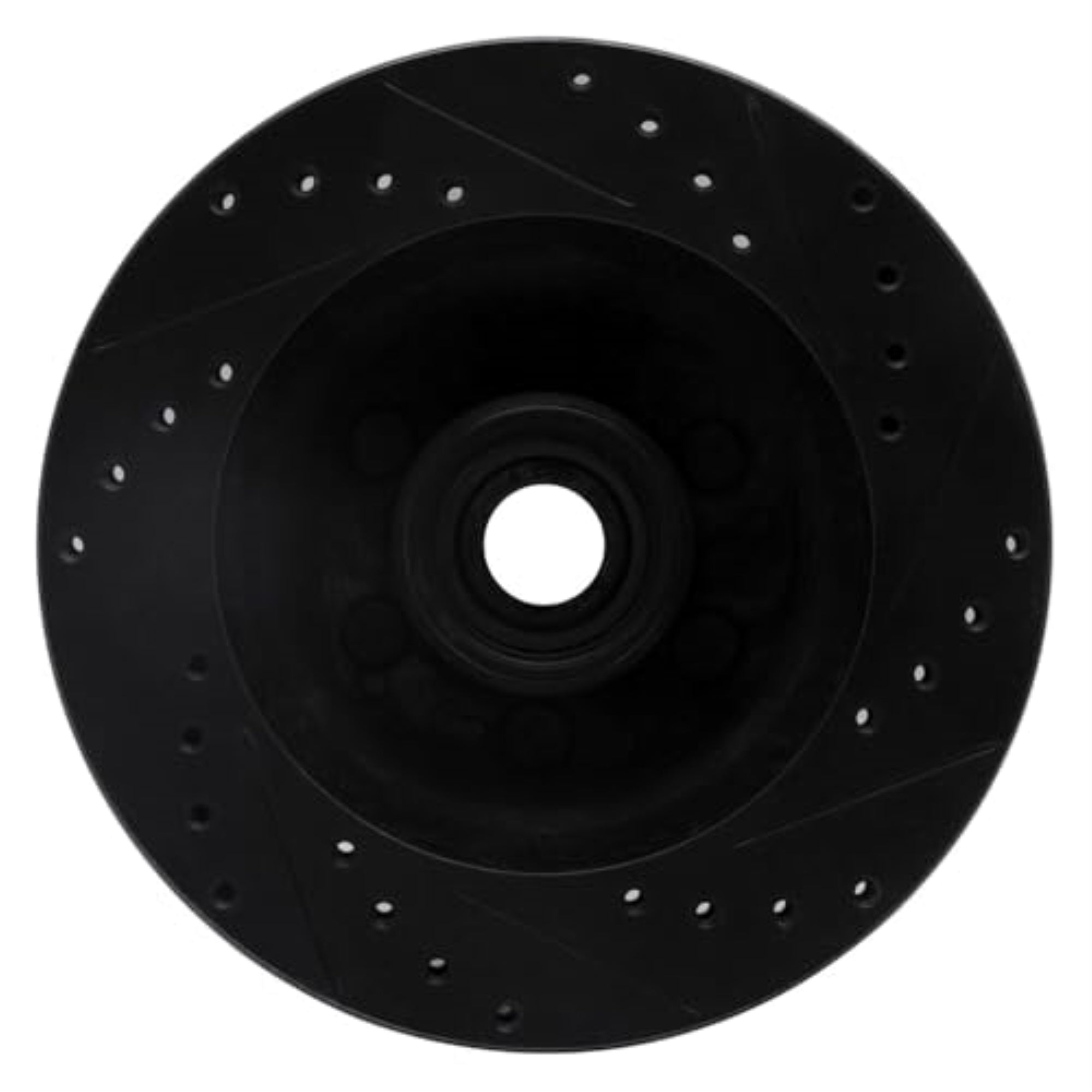 R1 Concepts Brake Rotor Drilled And Slotted Black Ecb-40068L