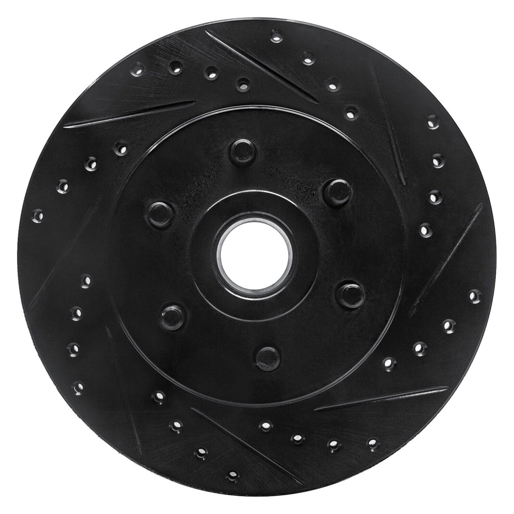 R1 Concepts Brake Rotor Drilled And Slotted Black Ecb-40068R