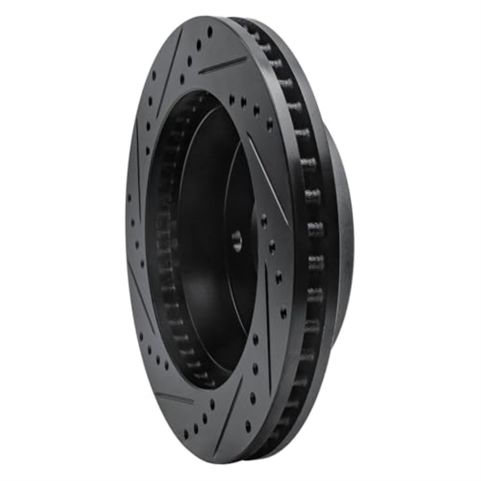 R1 Concepts Brake Rotor Drilled And Slotted Black Ecb-40090R