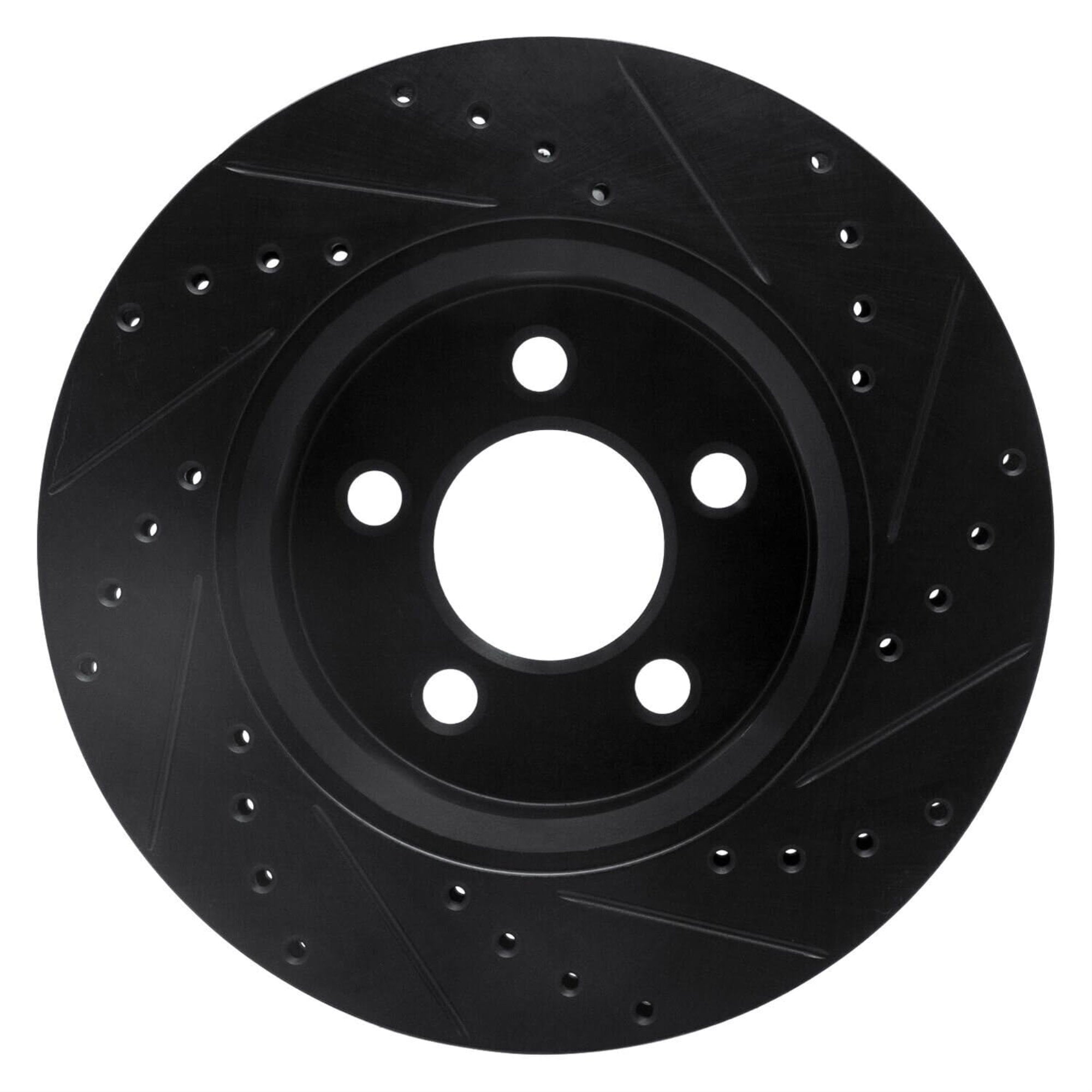 R1 Concepts Brake Rotor Drilled And Slotted Black Ecb-42020L