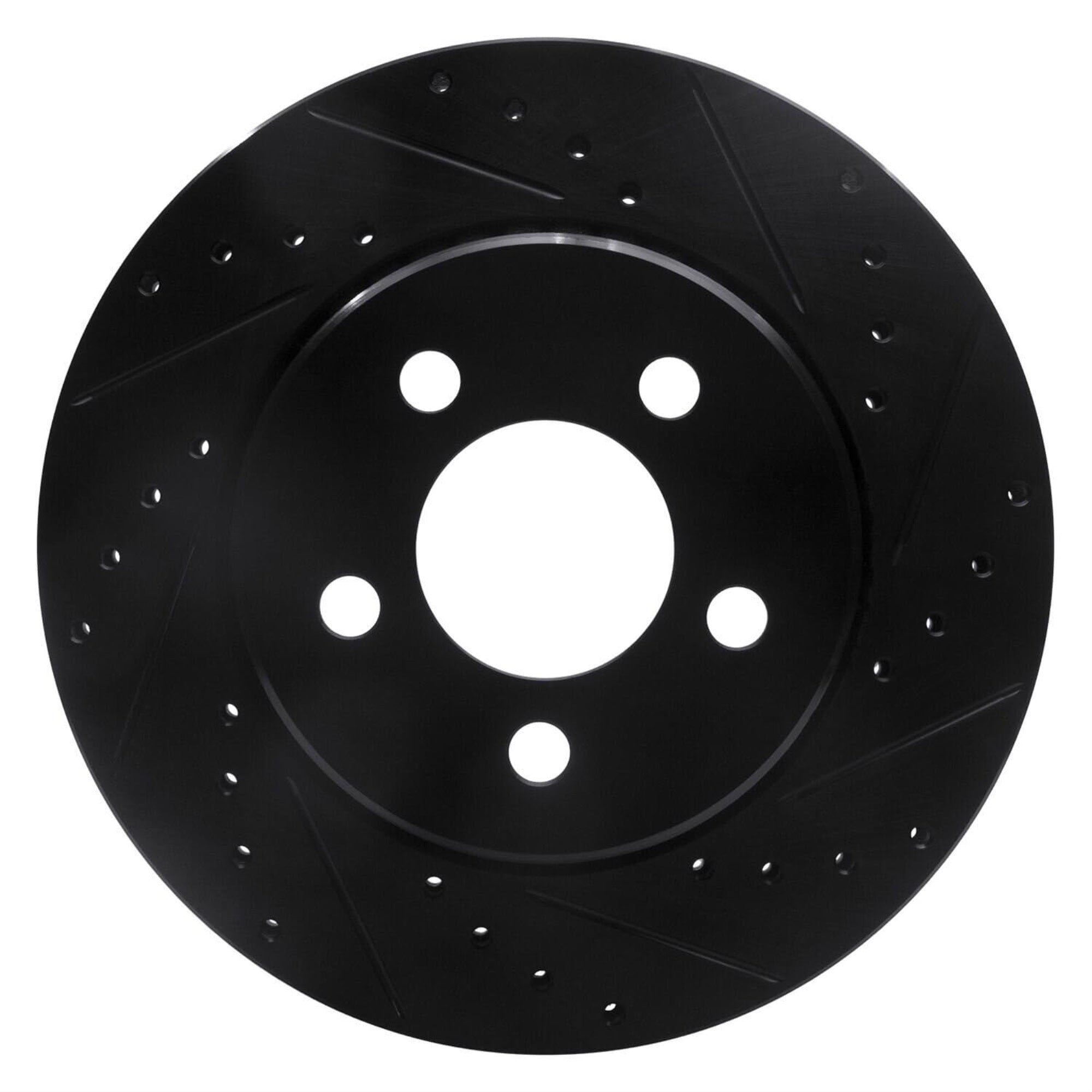R1 Concepts Brake Rotor Drilled And Slotted Black Ecb-42020R