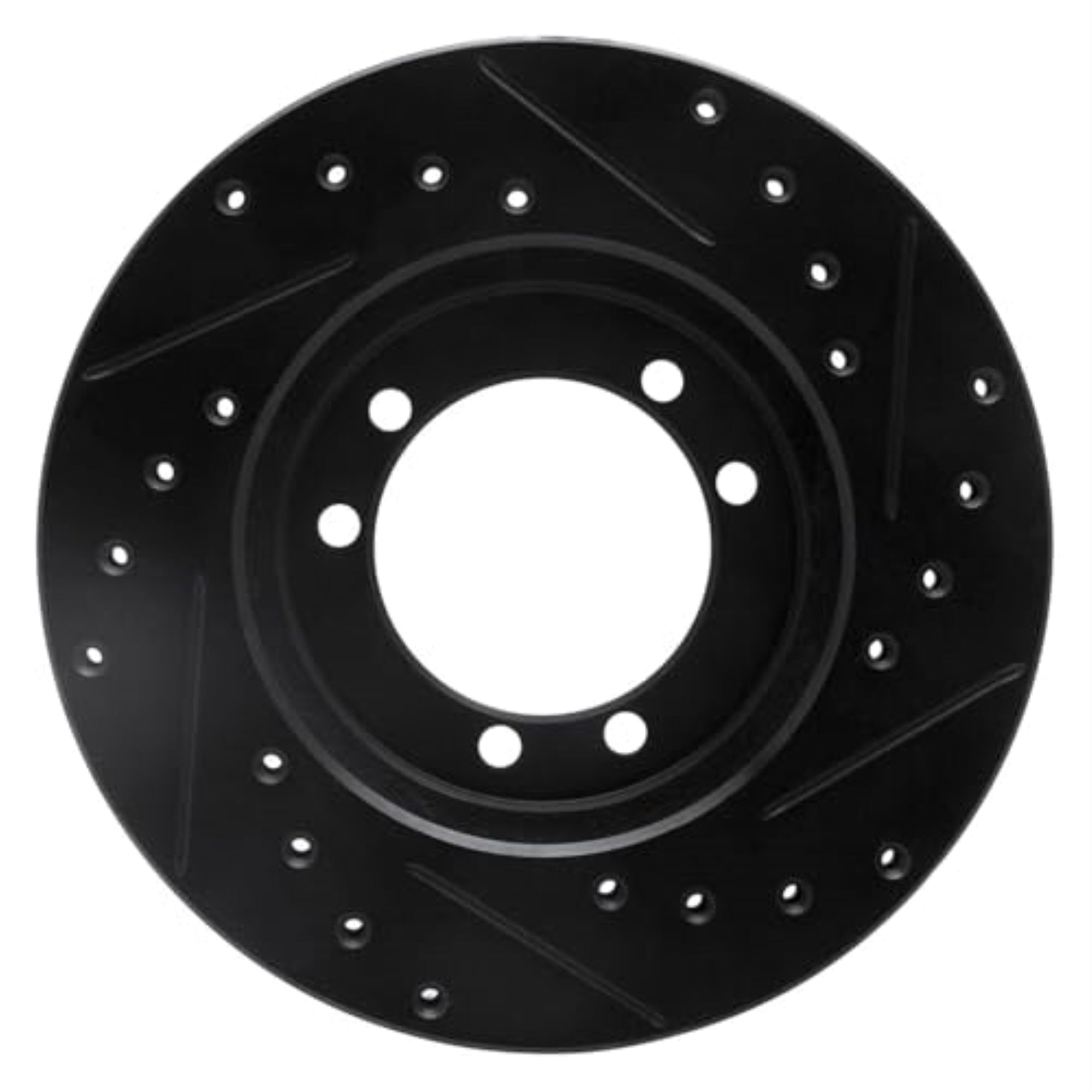 R1 Concepts Brake Rotor Drilled And Slotted Black Ecb-44000L