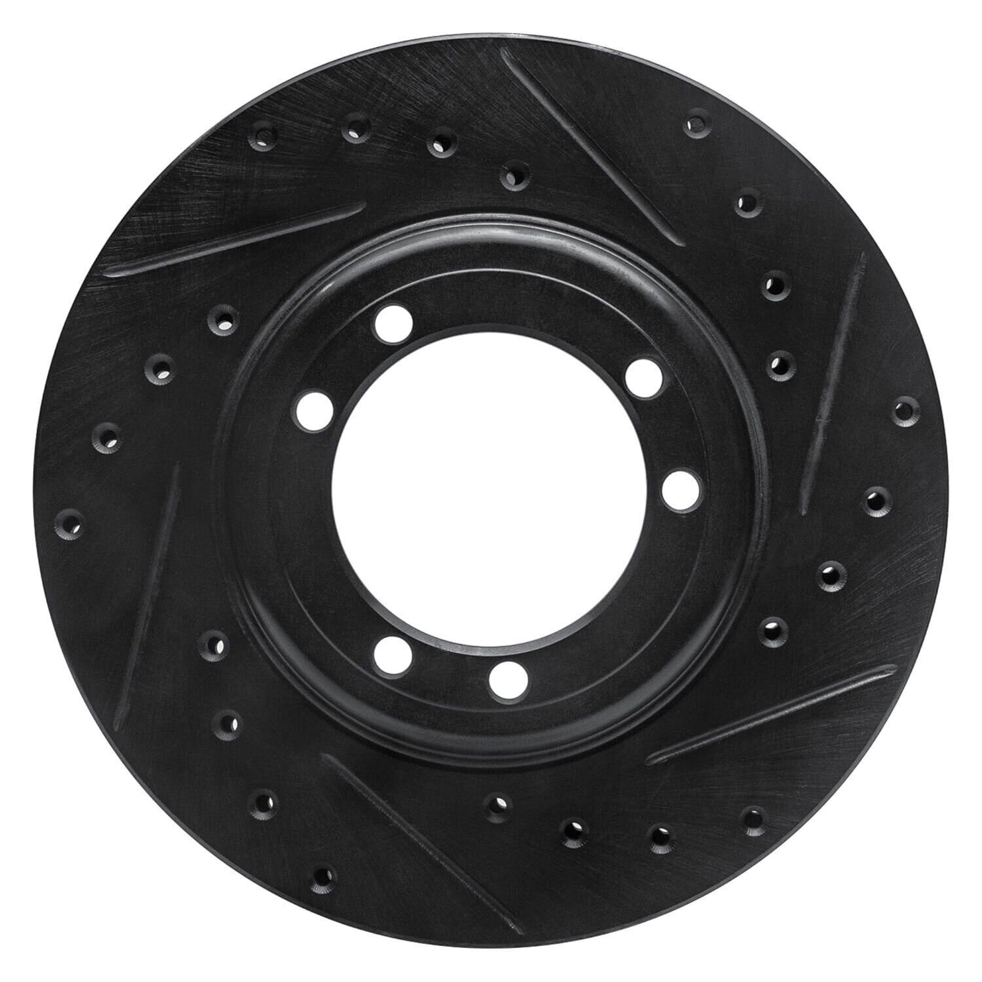 R1 Concepts Brake Rotor Drilled And Slotted Black Ecb-44000R