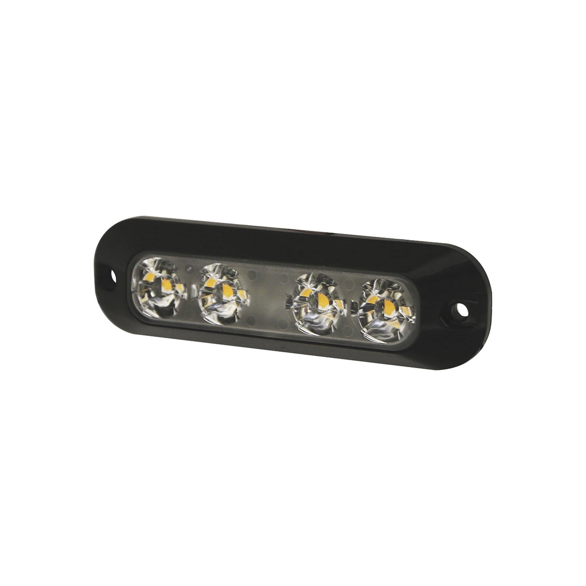 Ecco High-Intensity 4 Led Directional Amber Surface Mount 0.7 Amps 12V 24V Waterproof 30 Flash Patterns Warning Light For Truck Off Road Car Commercial Vehicles, 5 Year Warranty