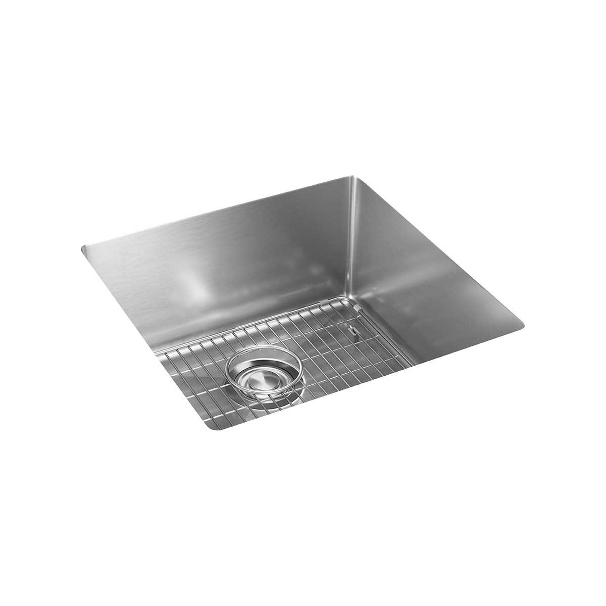 Elkay Crosstown Stainless Steel 18-1/2 X 18-1/2 X 9, Single Bowl Undermount Sink Kit