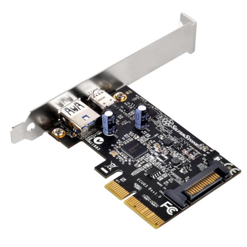 2 Ports Usb 3.1 Gen2 10Gbps Type C And Type A Pci Express Card Gen2 X 2 (Usb 3.1 A+C)