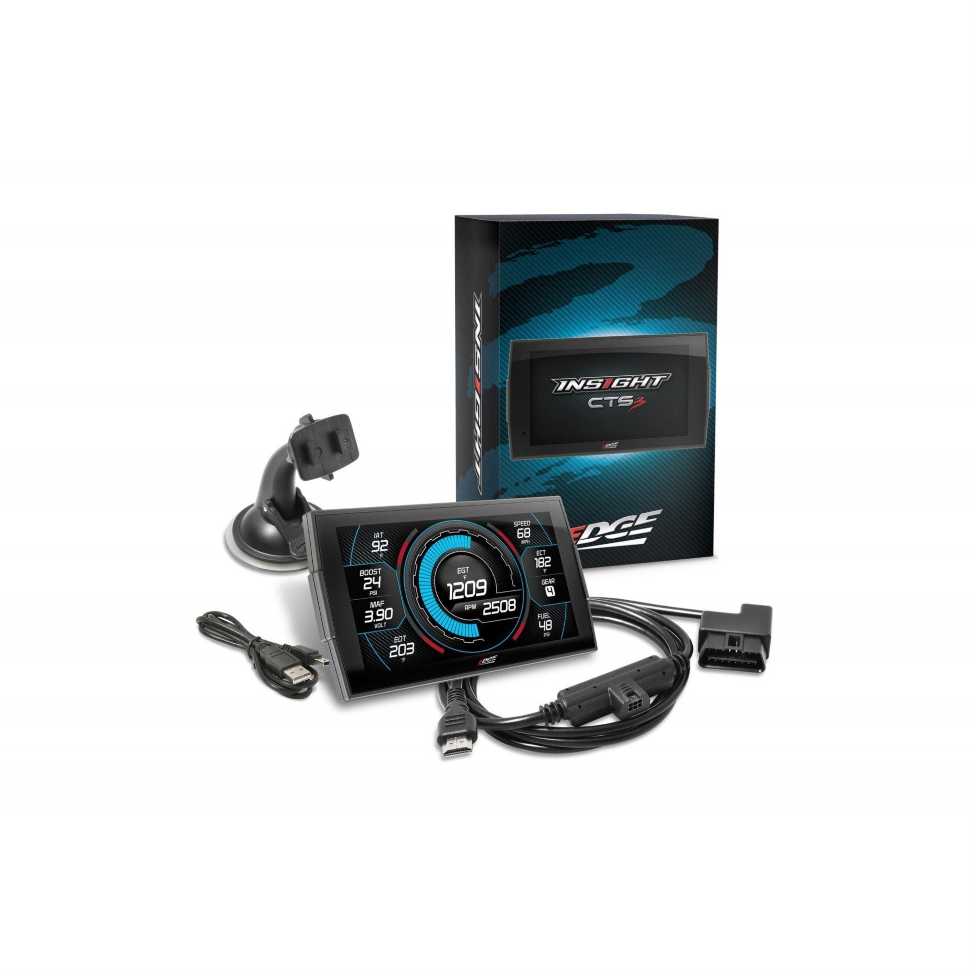 Krazy On Highways Edge Insight Cts3 Digital Gauge, Compatible With 1996 & Up Obd-Ii Vehicles. 84130-3