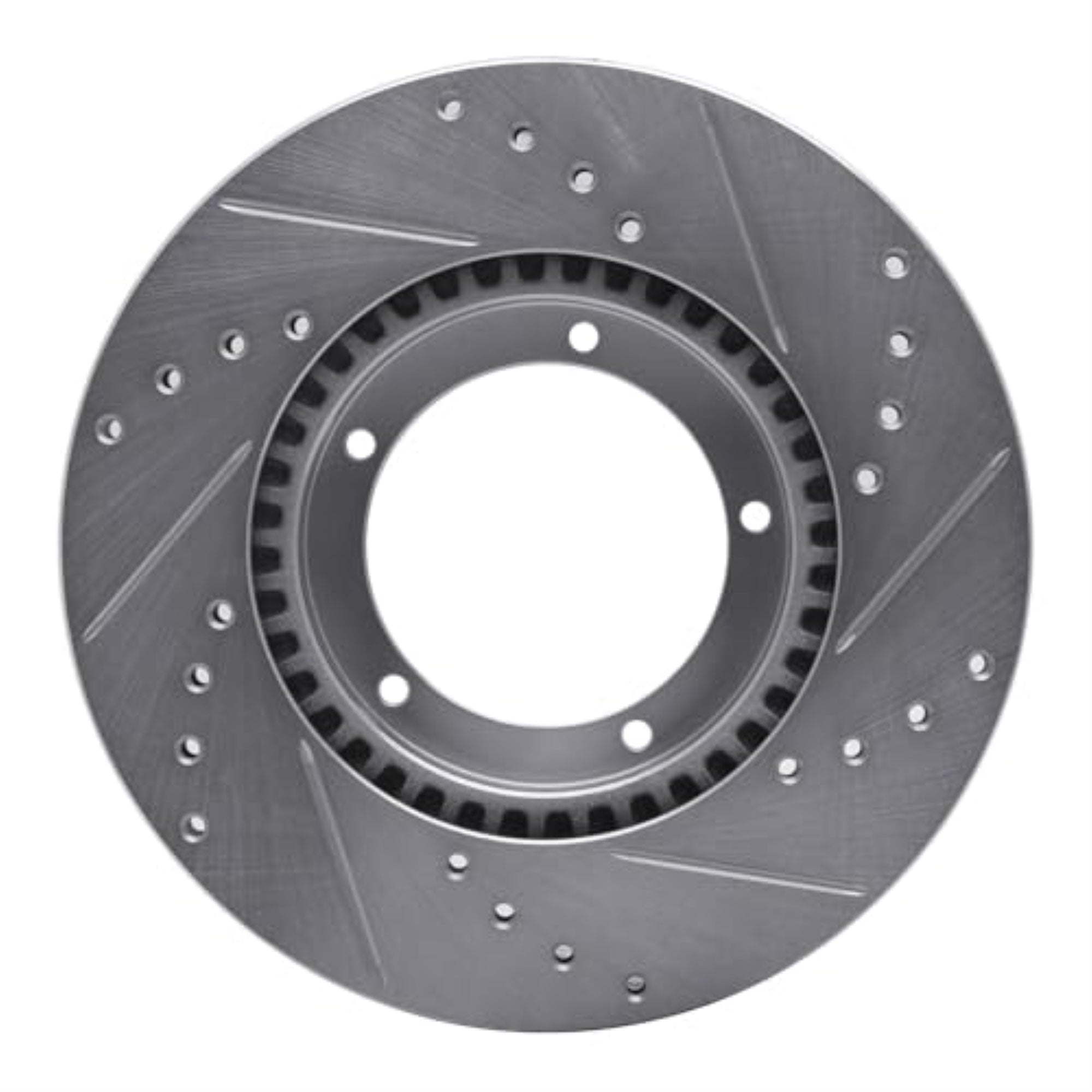 R1 Concepts Brake Rotor Drilled And Slotted Silver Edz-02001L