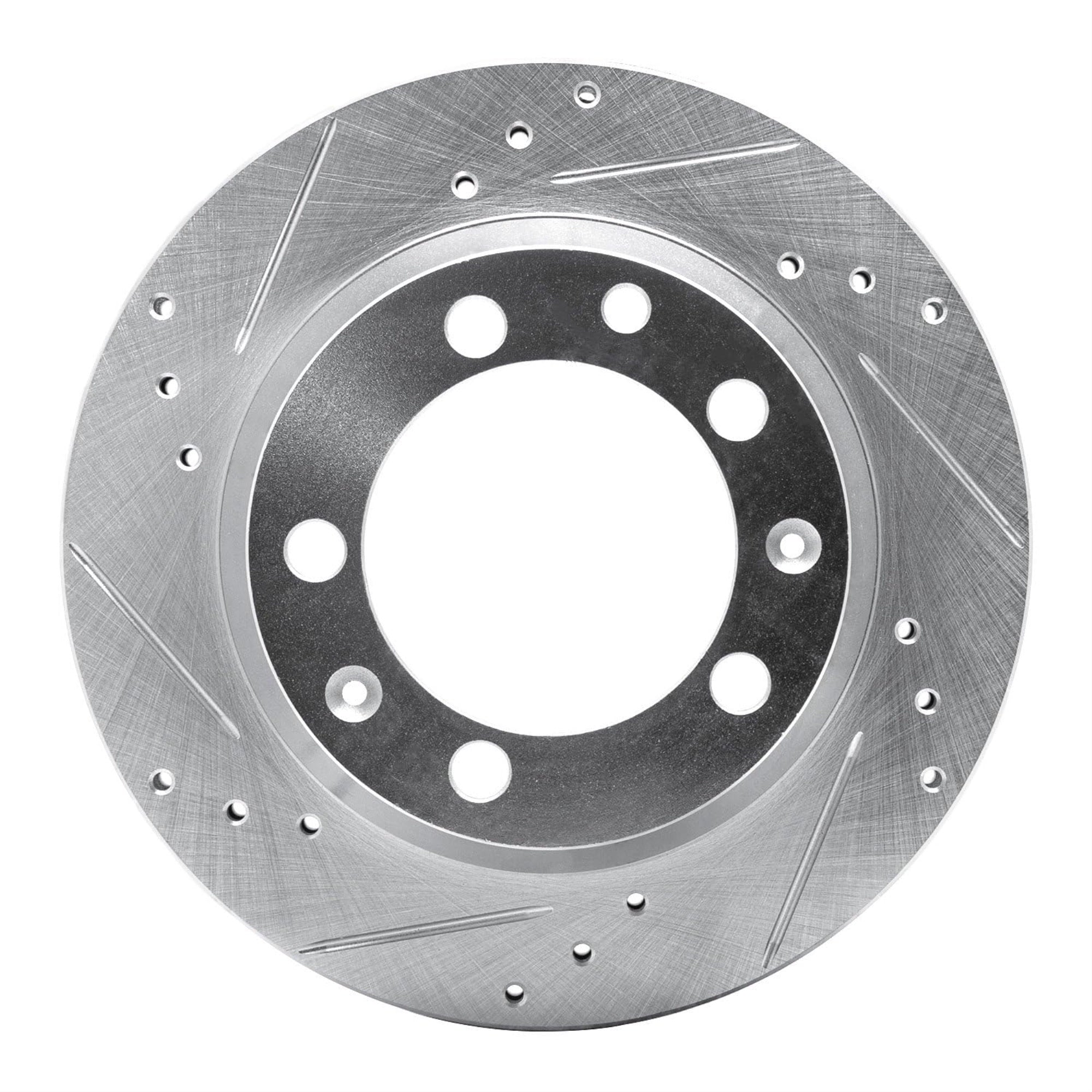 R1 Concepts Brake Rotor Drilled And Slotted Silver Edz-02006L