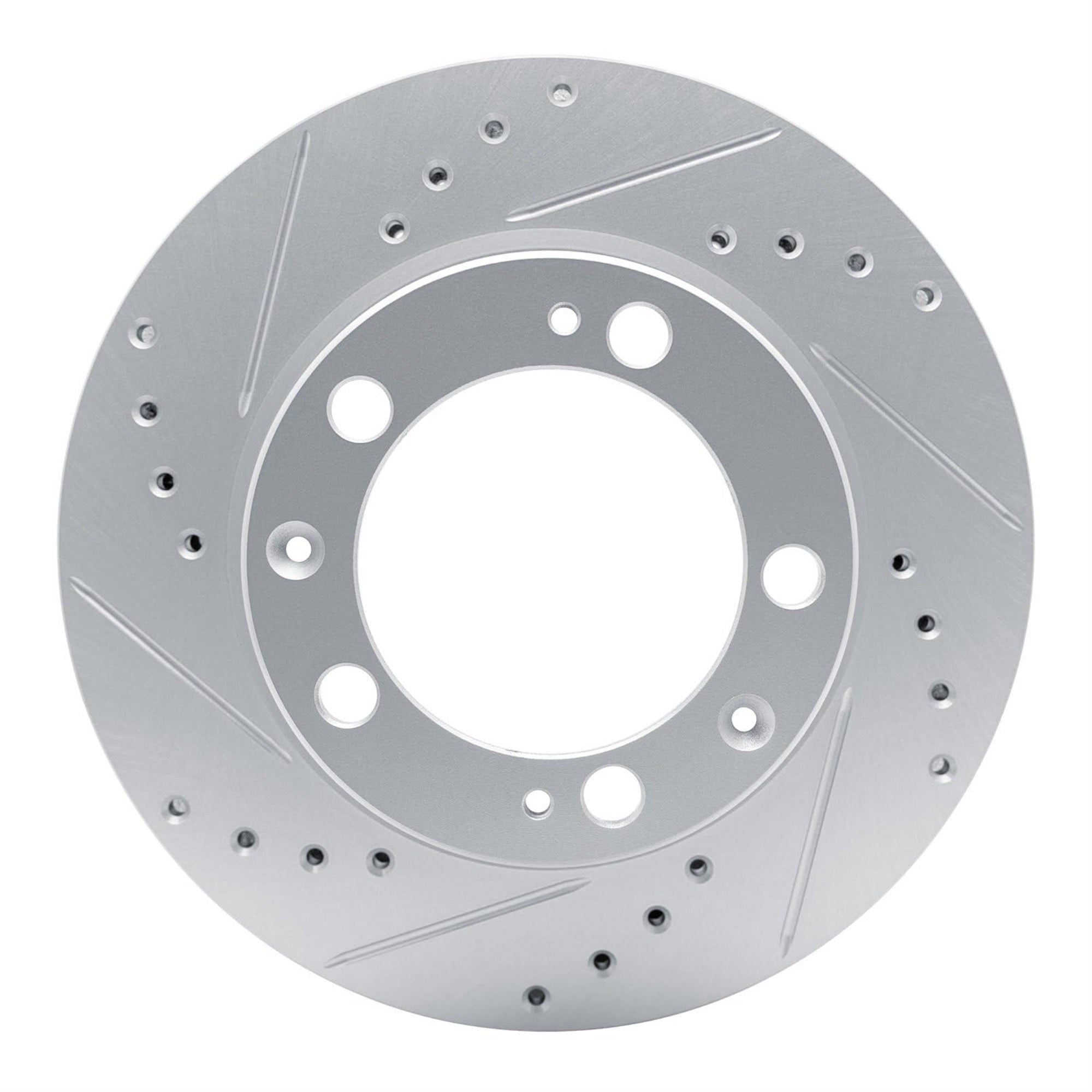 R1 Concepts Brake Rotor Drilled And Slotted Silver Edz-02019L