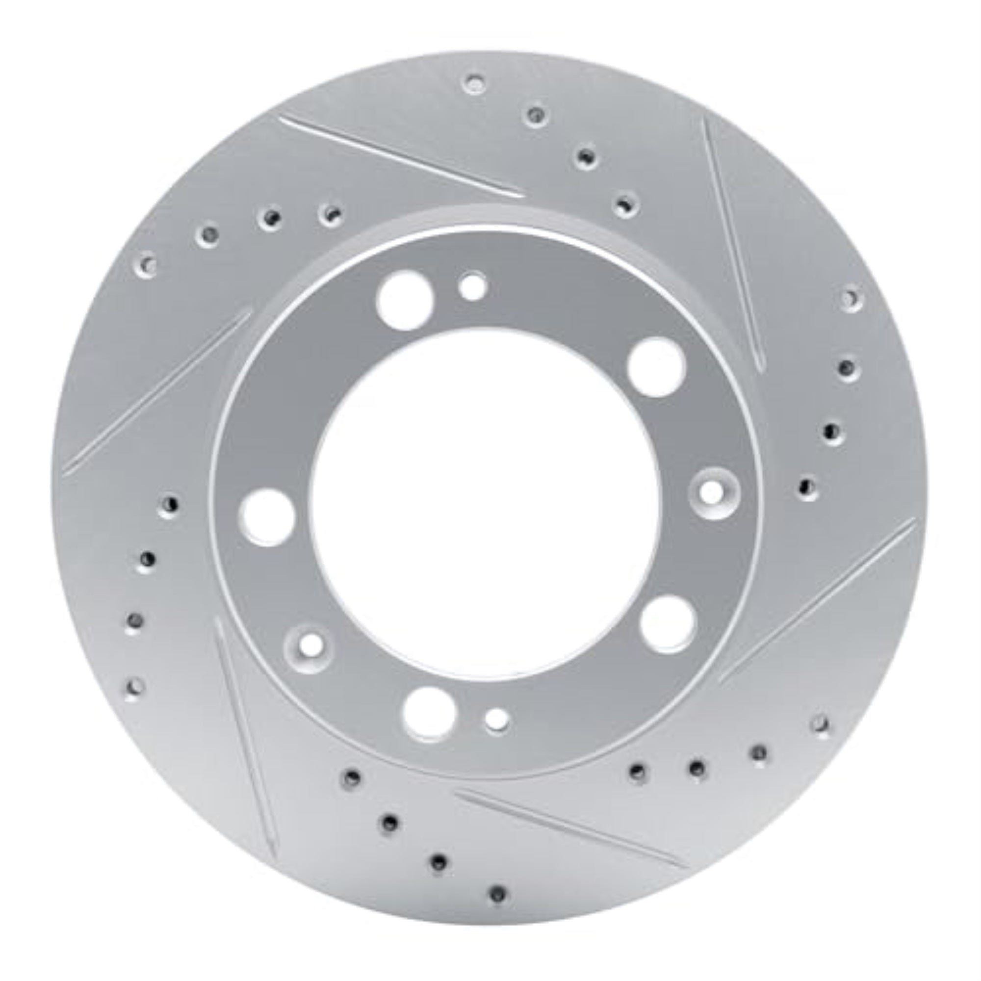 R1 Concepts Brake Rotor Drilled And Slotted Silver Edz-02019R